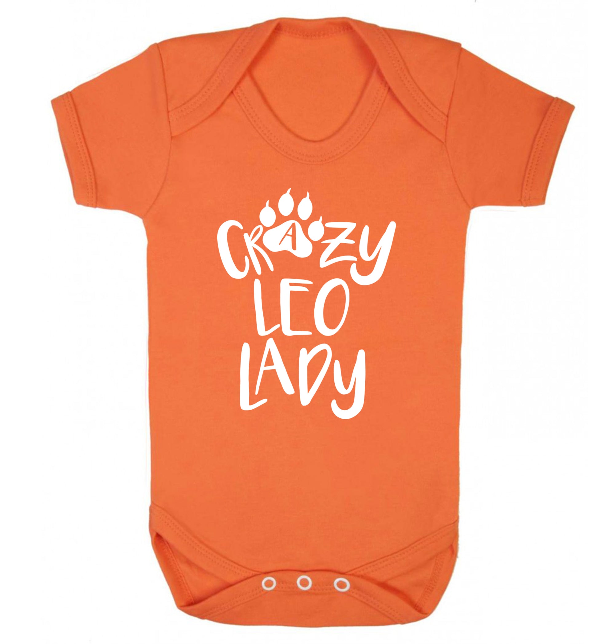 Crazy leo lady Baby Vest orange 18-24 months