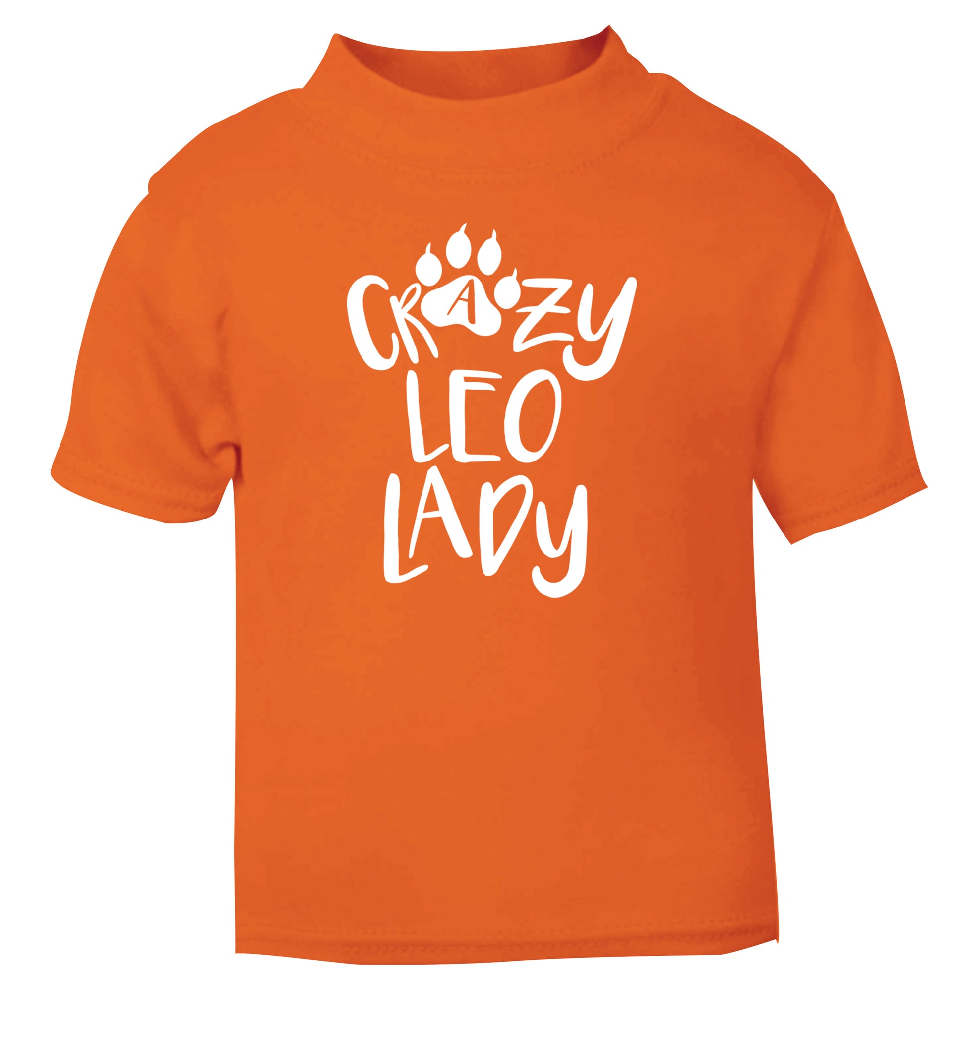 Crazy leo lady orange Baby Toddler Tshirt 2 Years
