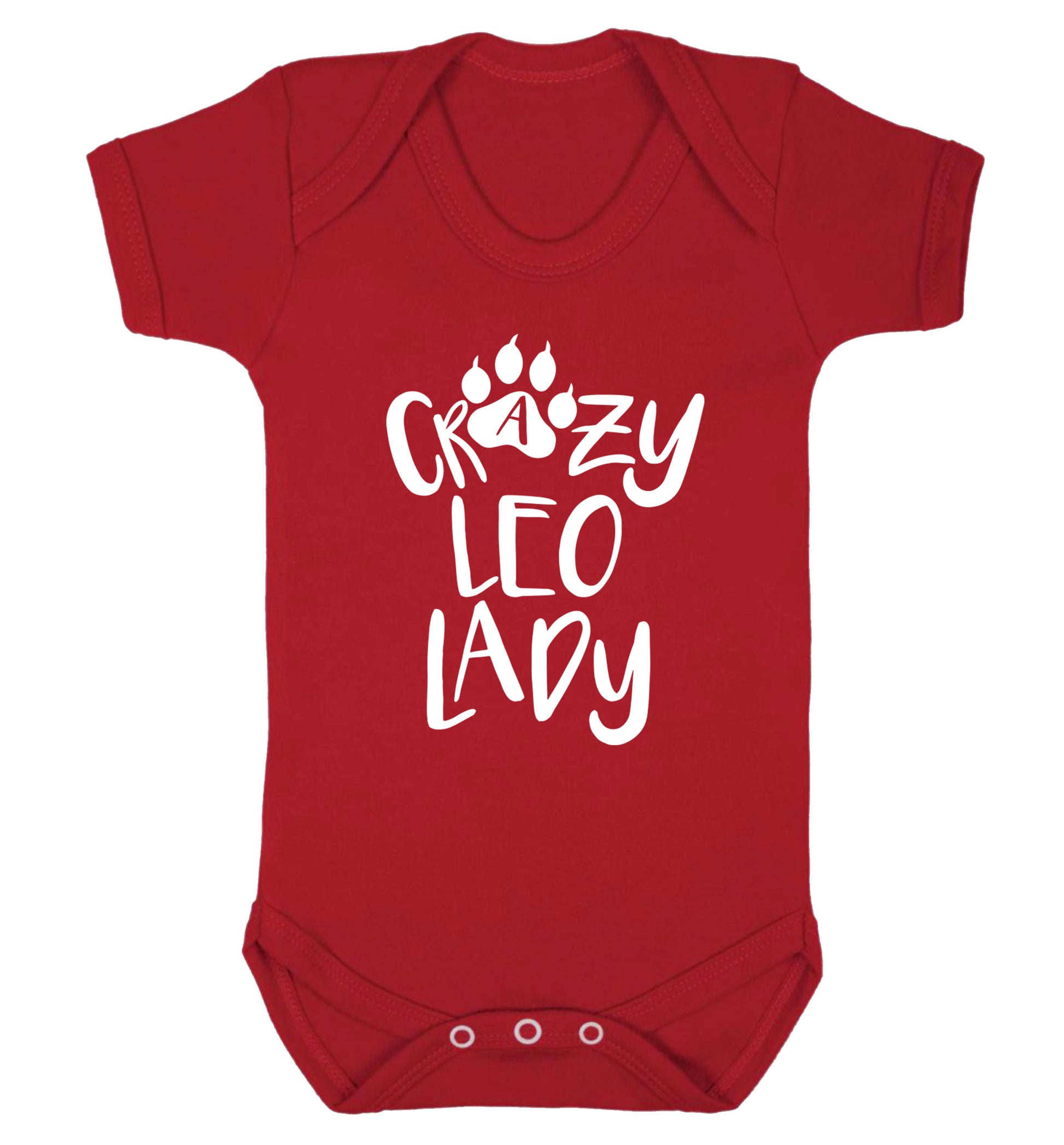 Crazy leo lady Baby Vest red 18-24 months