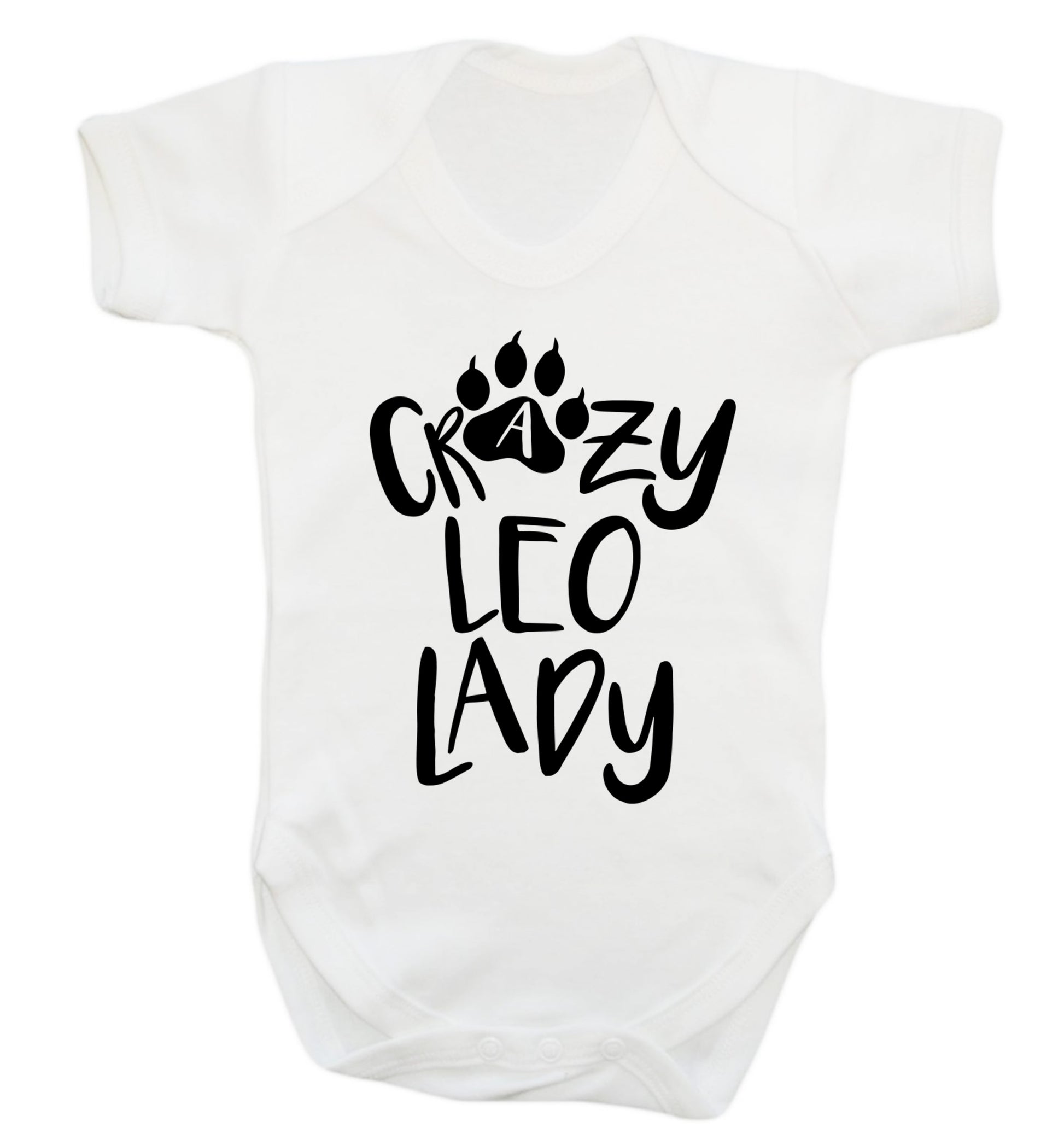 Crazy leo lady Baby Vest white 18-24 months