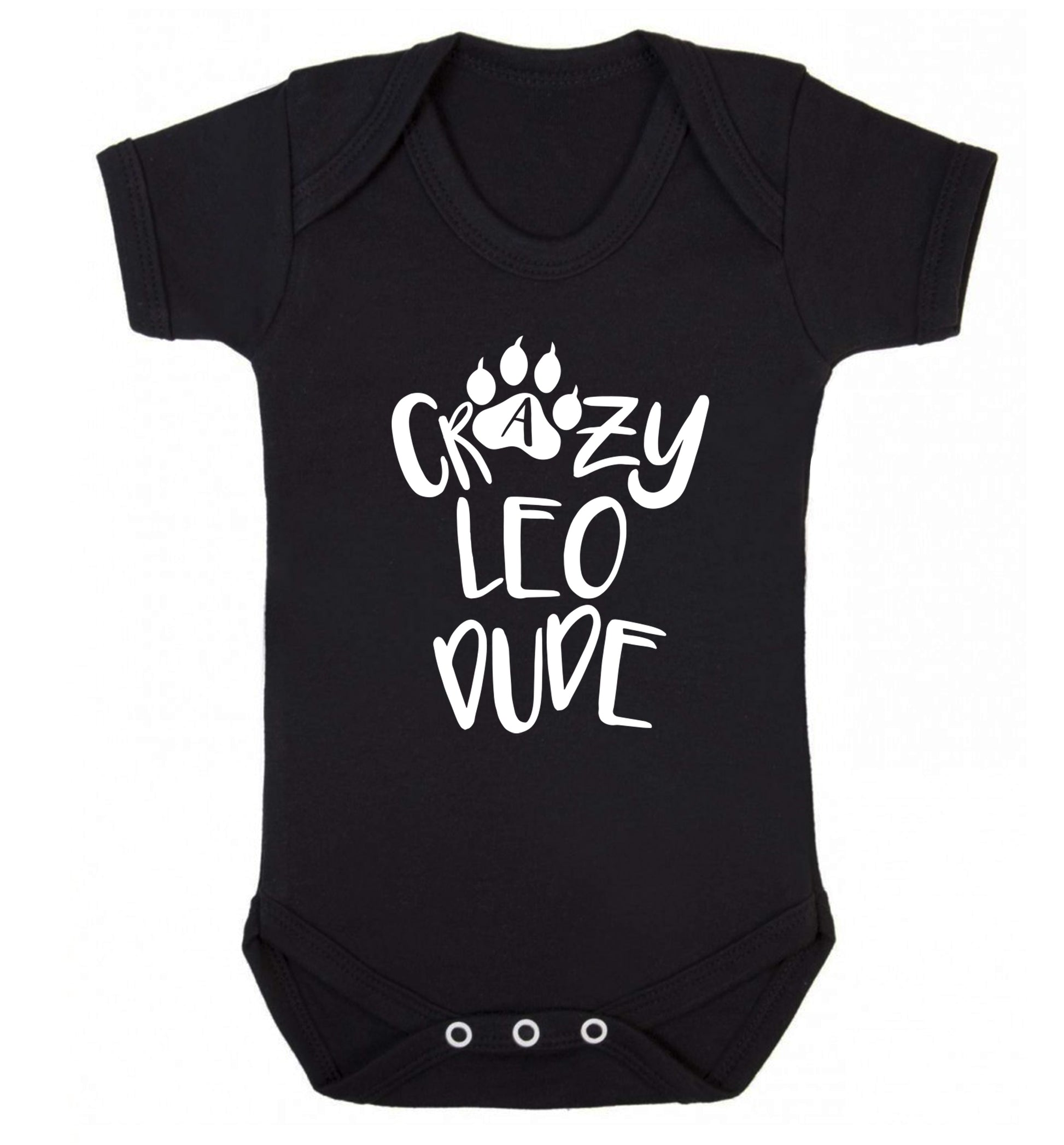 Crazy leo dude Baby Vest black 18-24 months