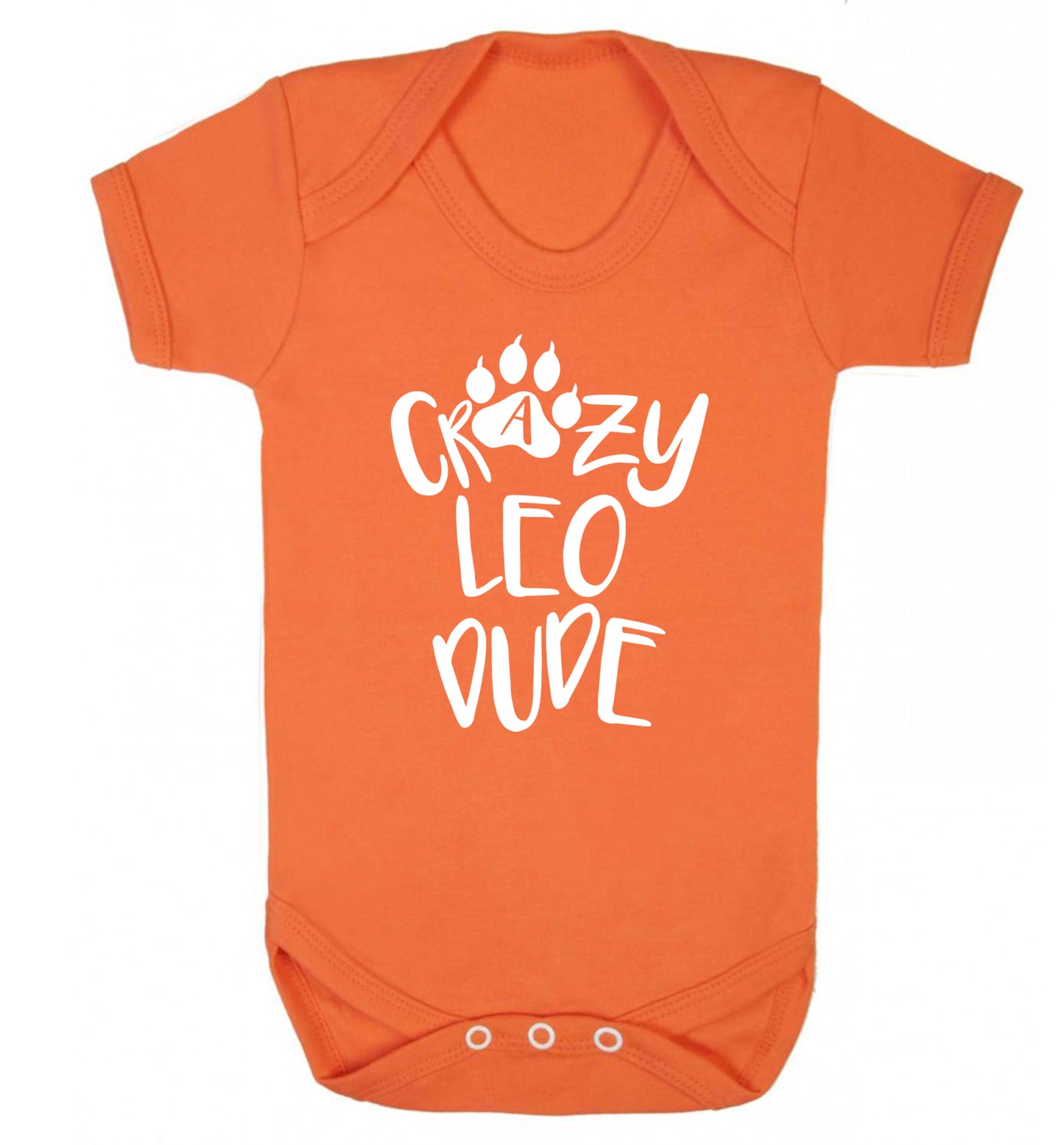 Crazy leo dude Baby Vest orange 18-24 months