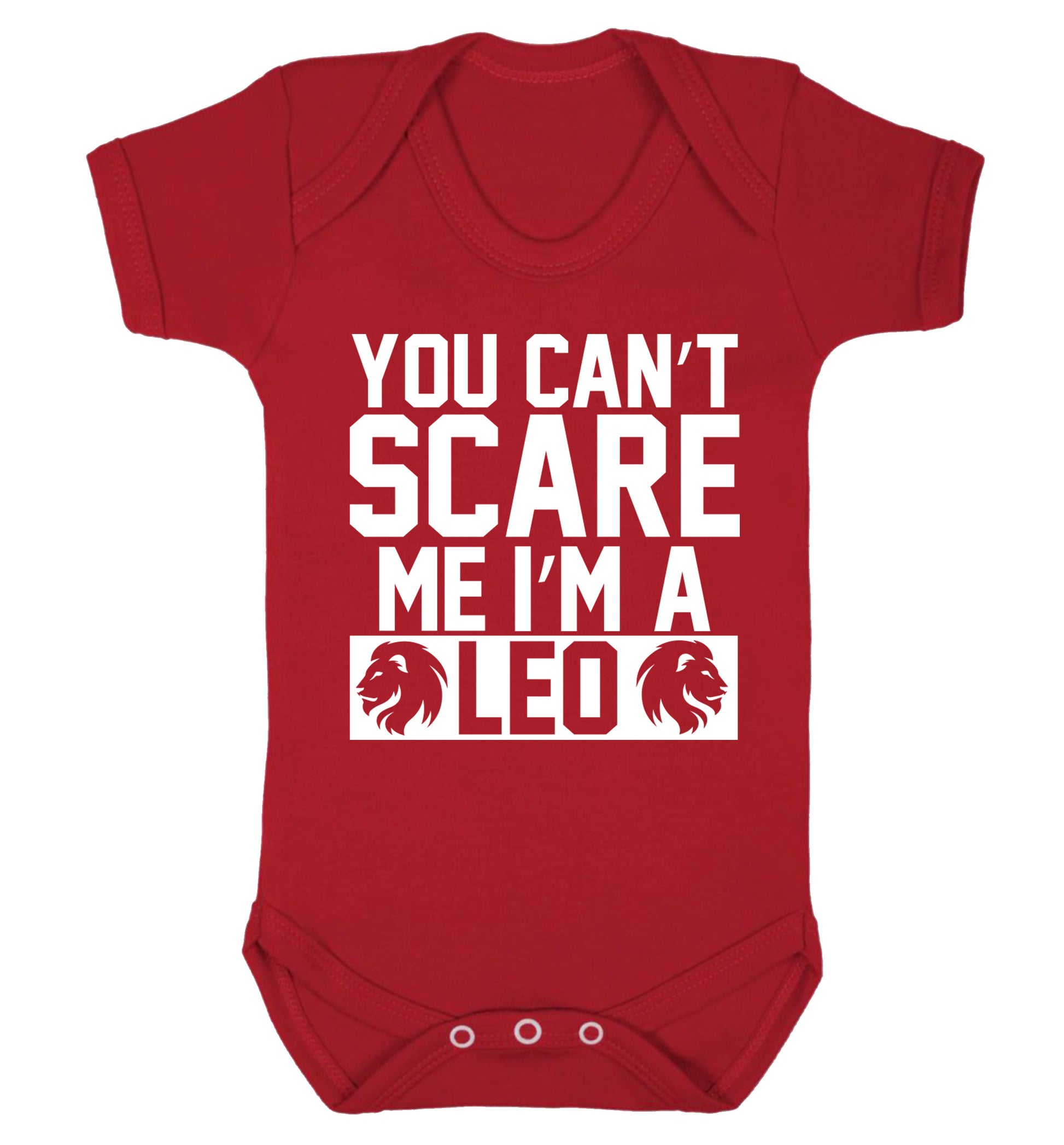 You can't scare me I'm a leo Baby Vest red 18-24 months
