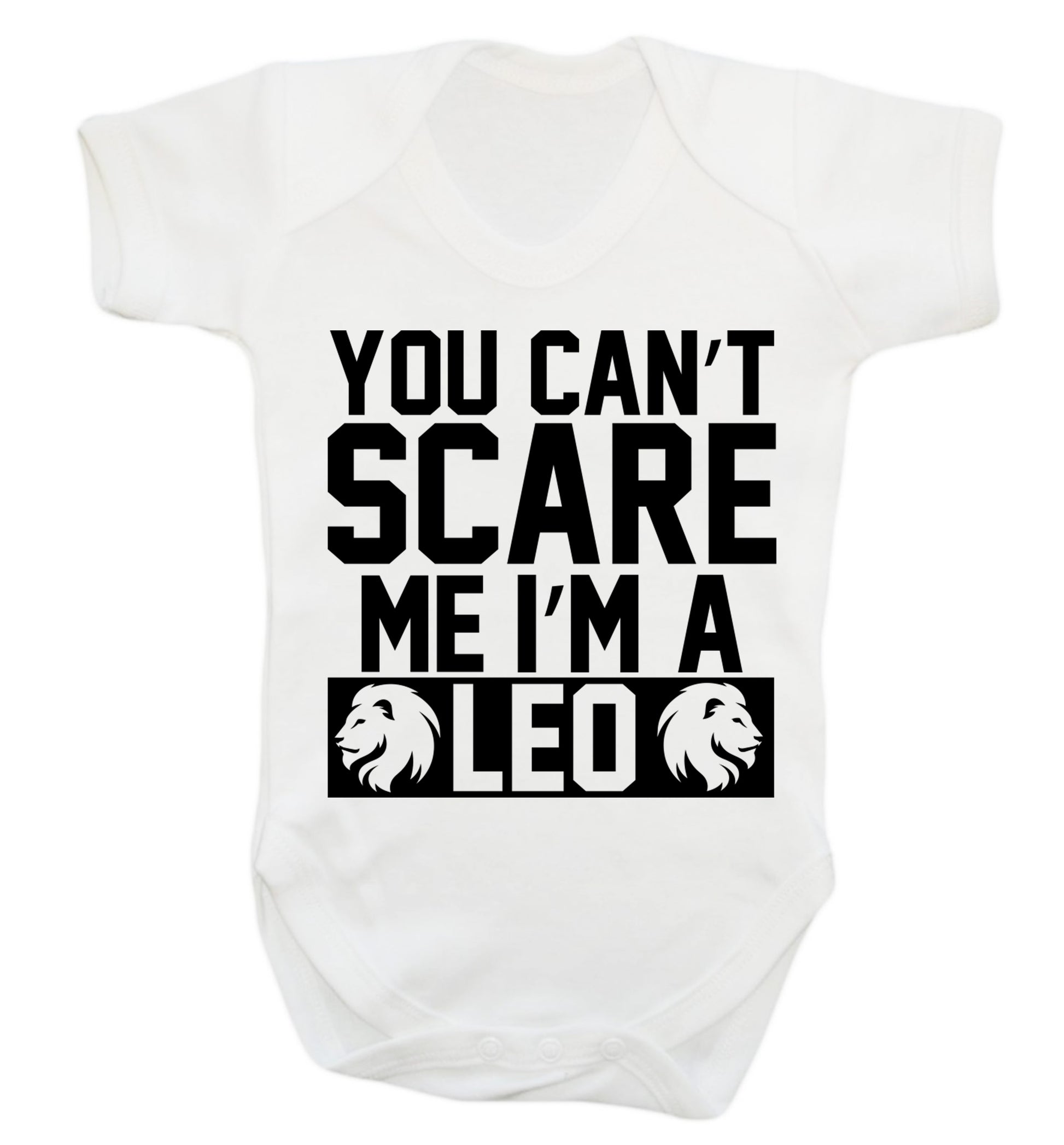 You can't scare me I'm a leo Baby Vest white 18-24 months