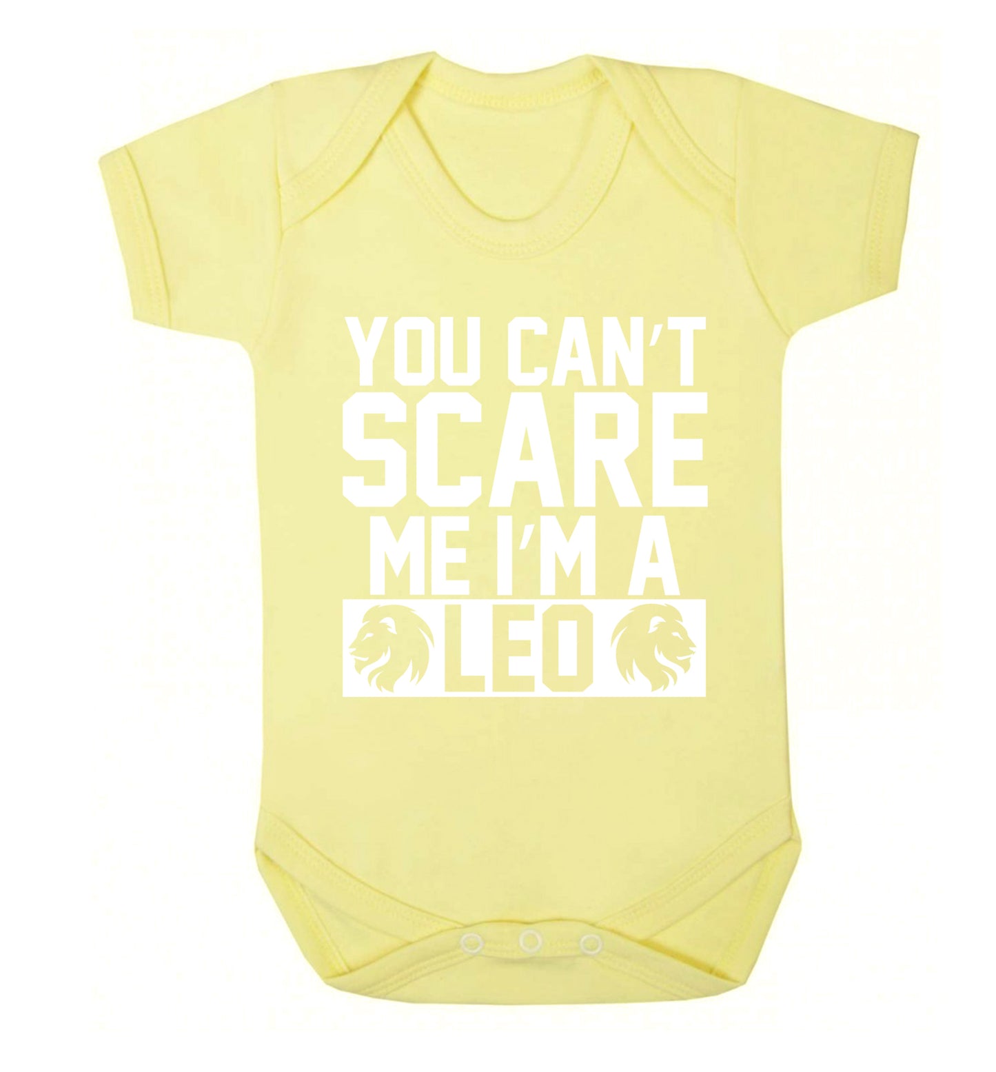 You can't scare me I'm a leo Baby Vest pale yellow 18-24 months