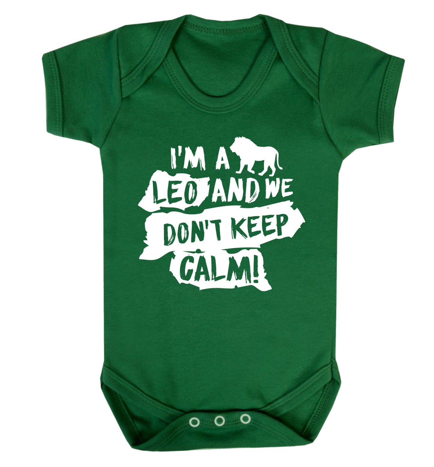 I'm a leo and we don't keep calm! Baby Vest green 18-24 months