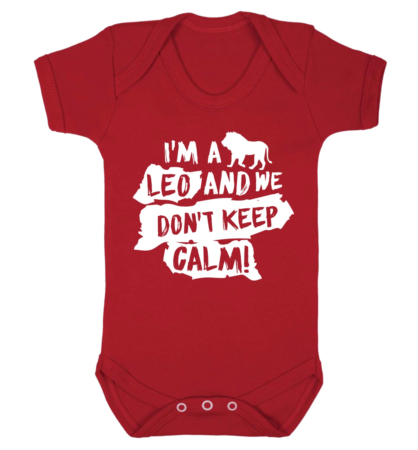 I'm a leo and we don't keep calm! Baby Vest red 18-24 months