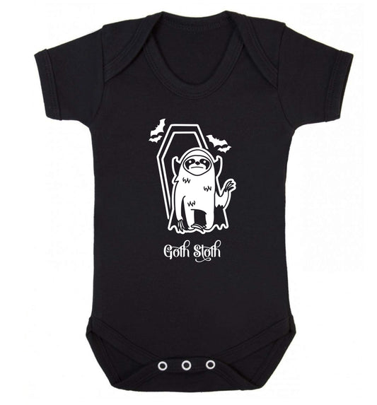 Goth Sloth Baby Vest black 18-24 months