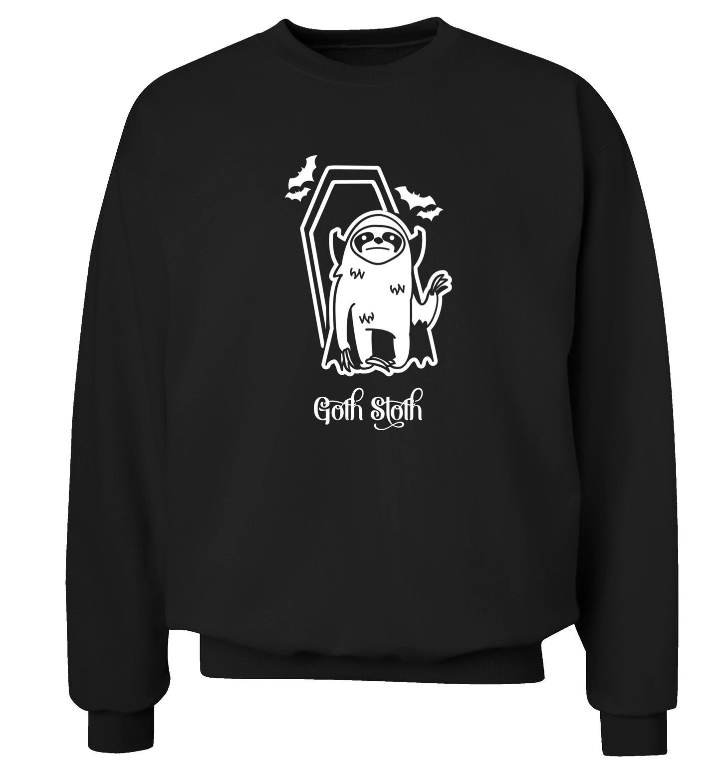 Goth Sloth Adult's unisex black Sweater 2XL