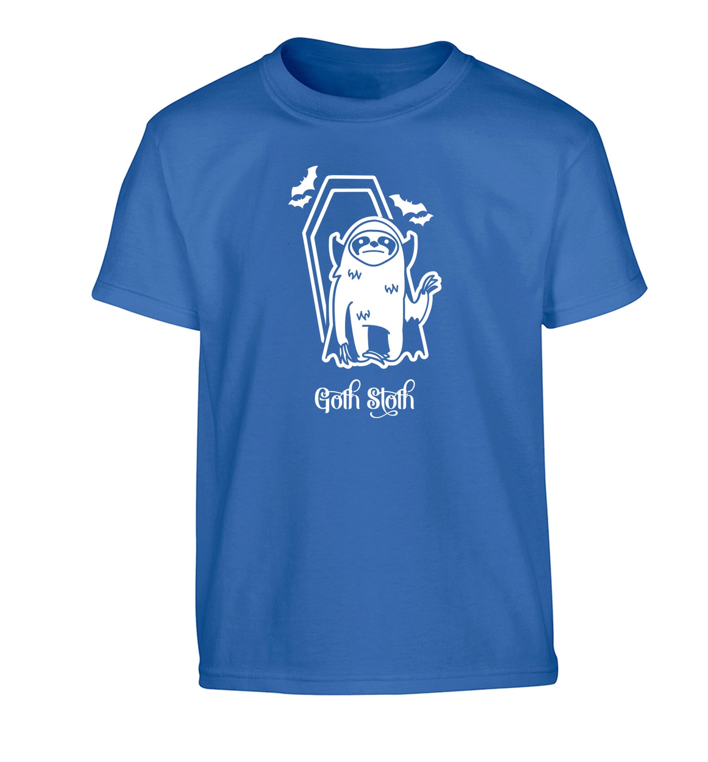 Goth Sloth Children's blue Tshirt 12-13 Years