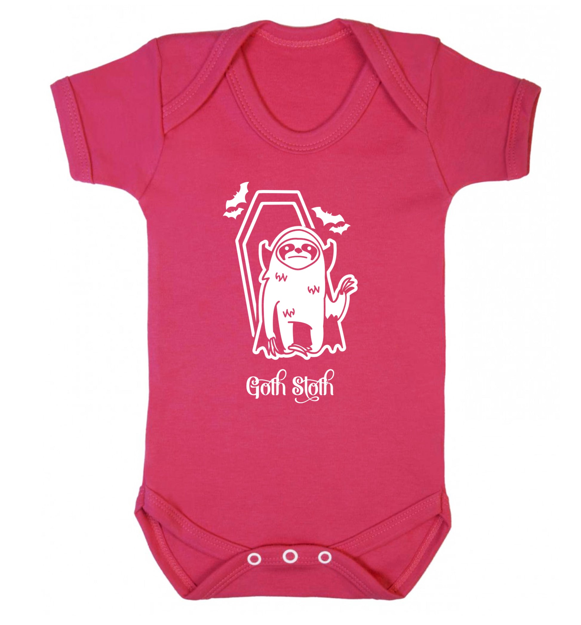 Goth Sloth Baby Vest dark pink 18-24 months