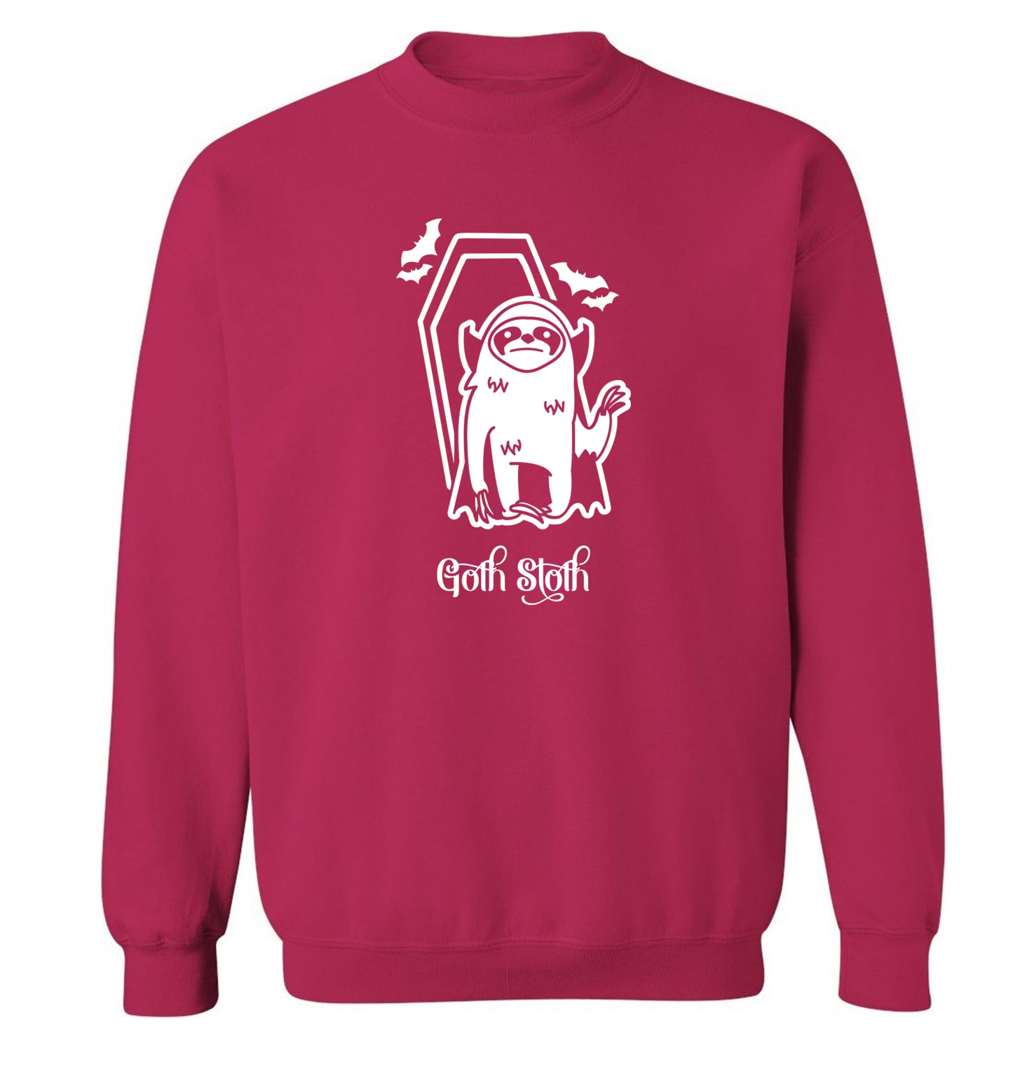 Goth Sloth Adult's unisex pink Sweater 2XL