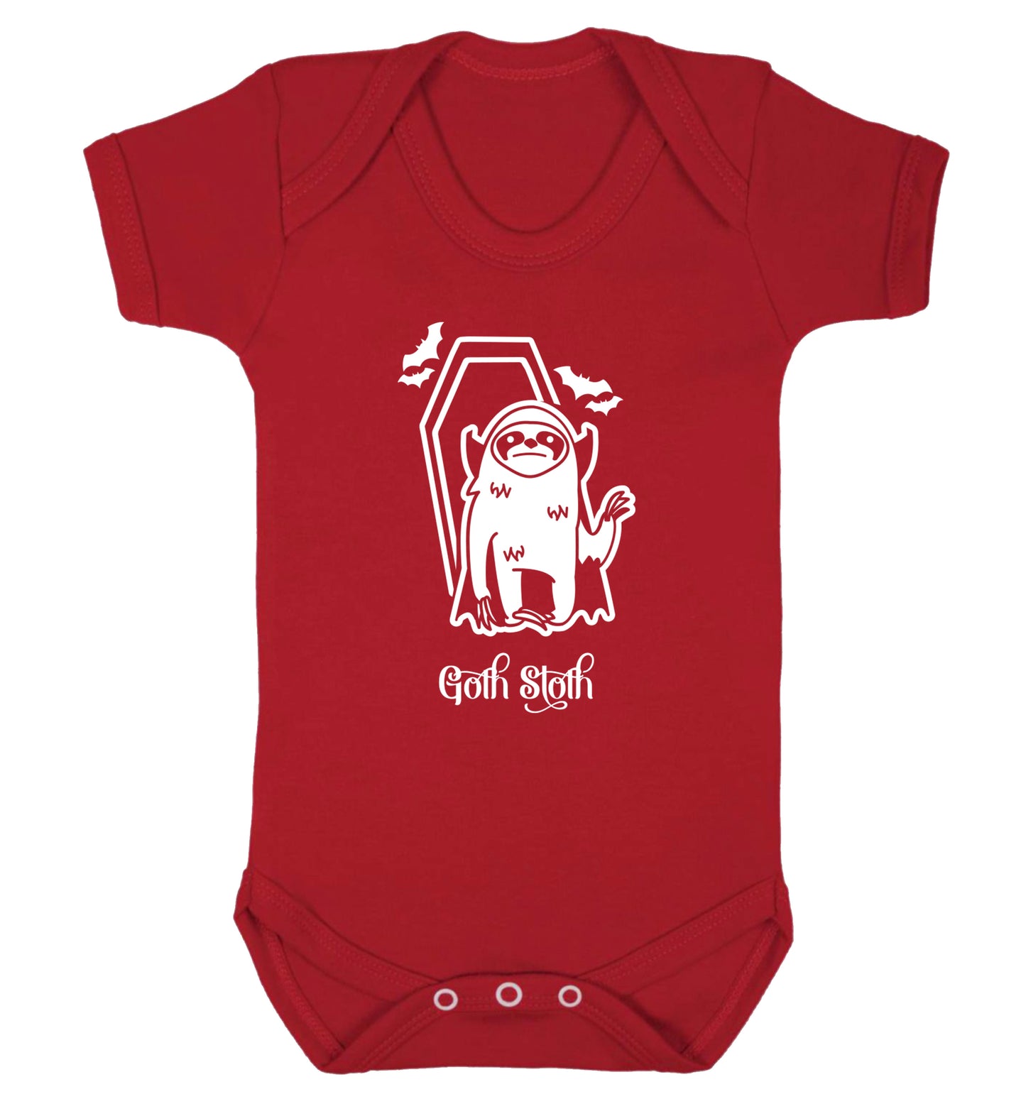 Goth Sloth Baby Vest red 18-24 months