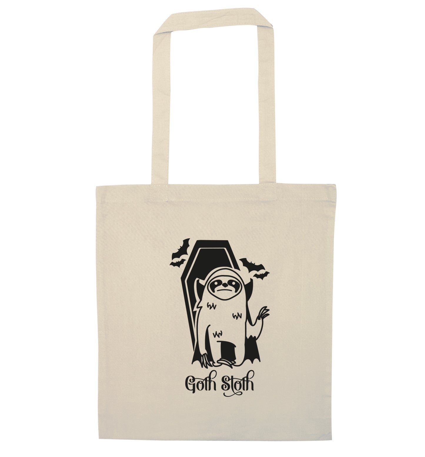 Goth Sloth natural tote bag