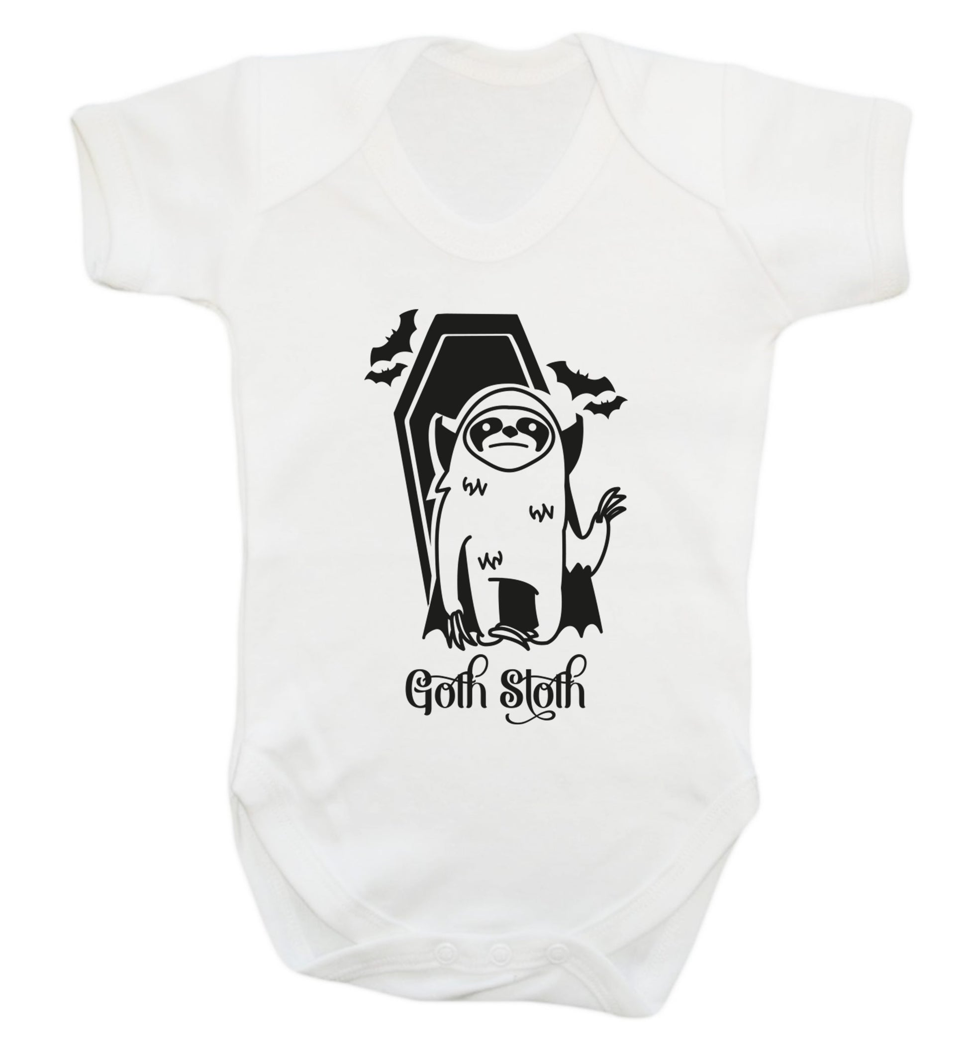 Goth Sloth Baby Vest white 18-24 months
