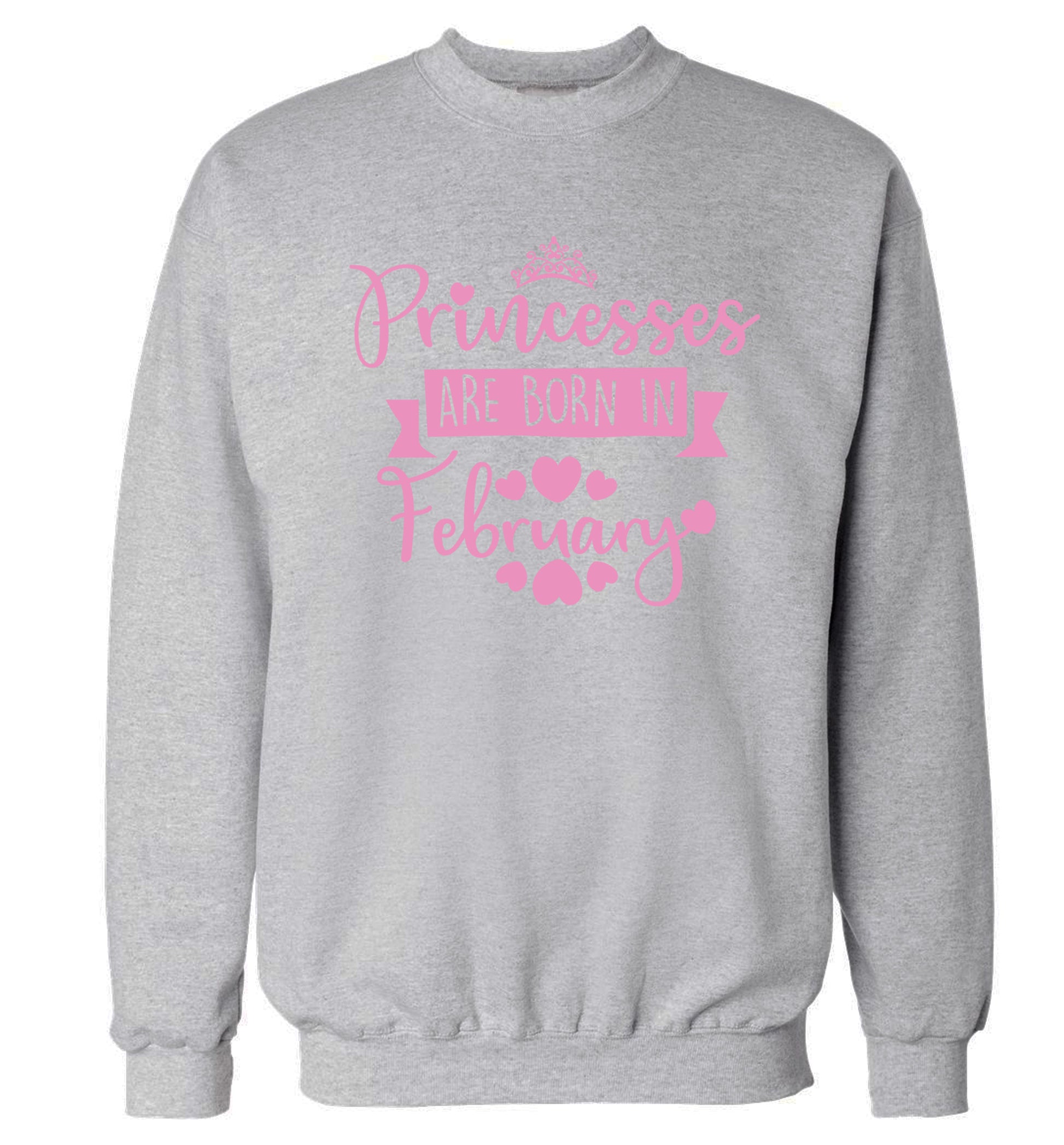 Princesses are born in February Adult's unisex grey Sweater 2XL