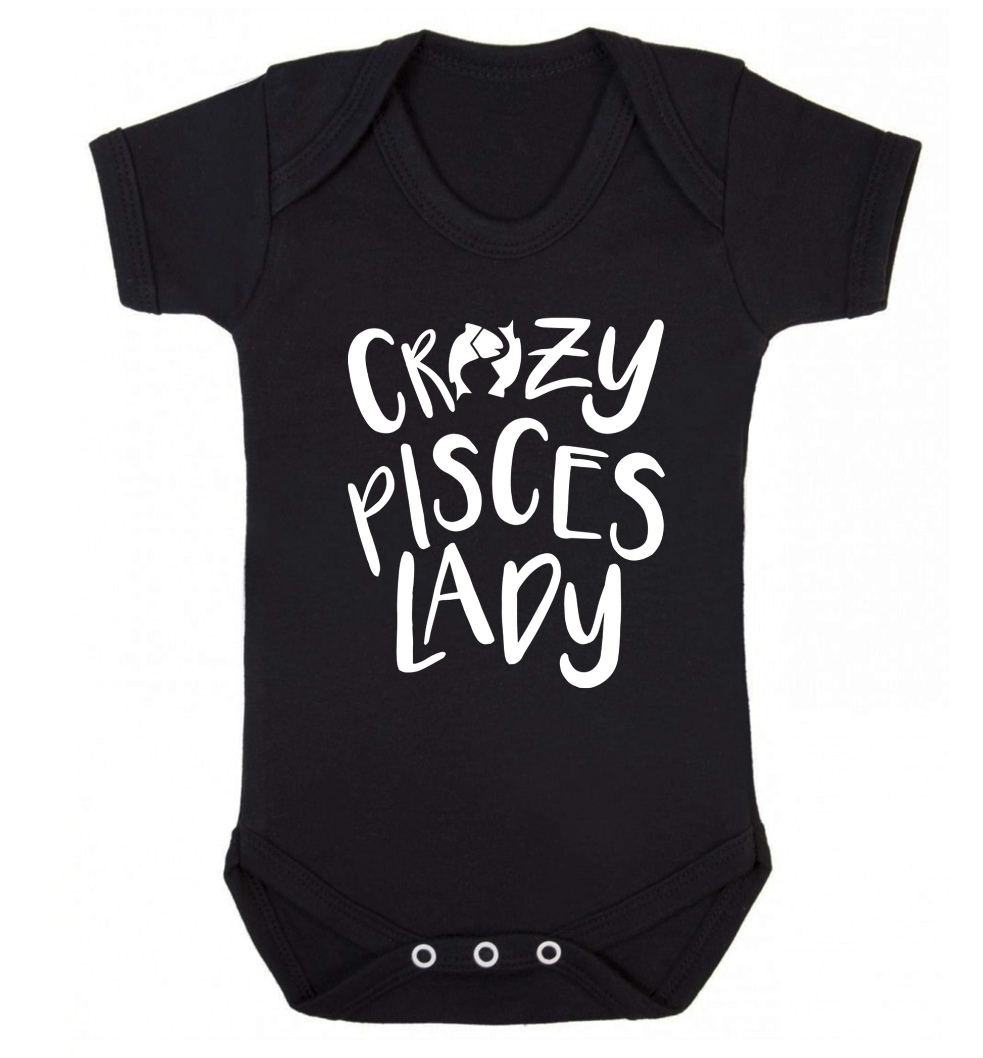 Crazy pisces Lady Baby Vest black 18-24 months