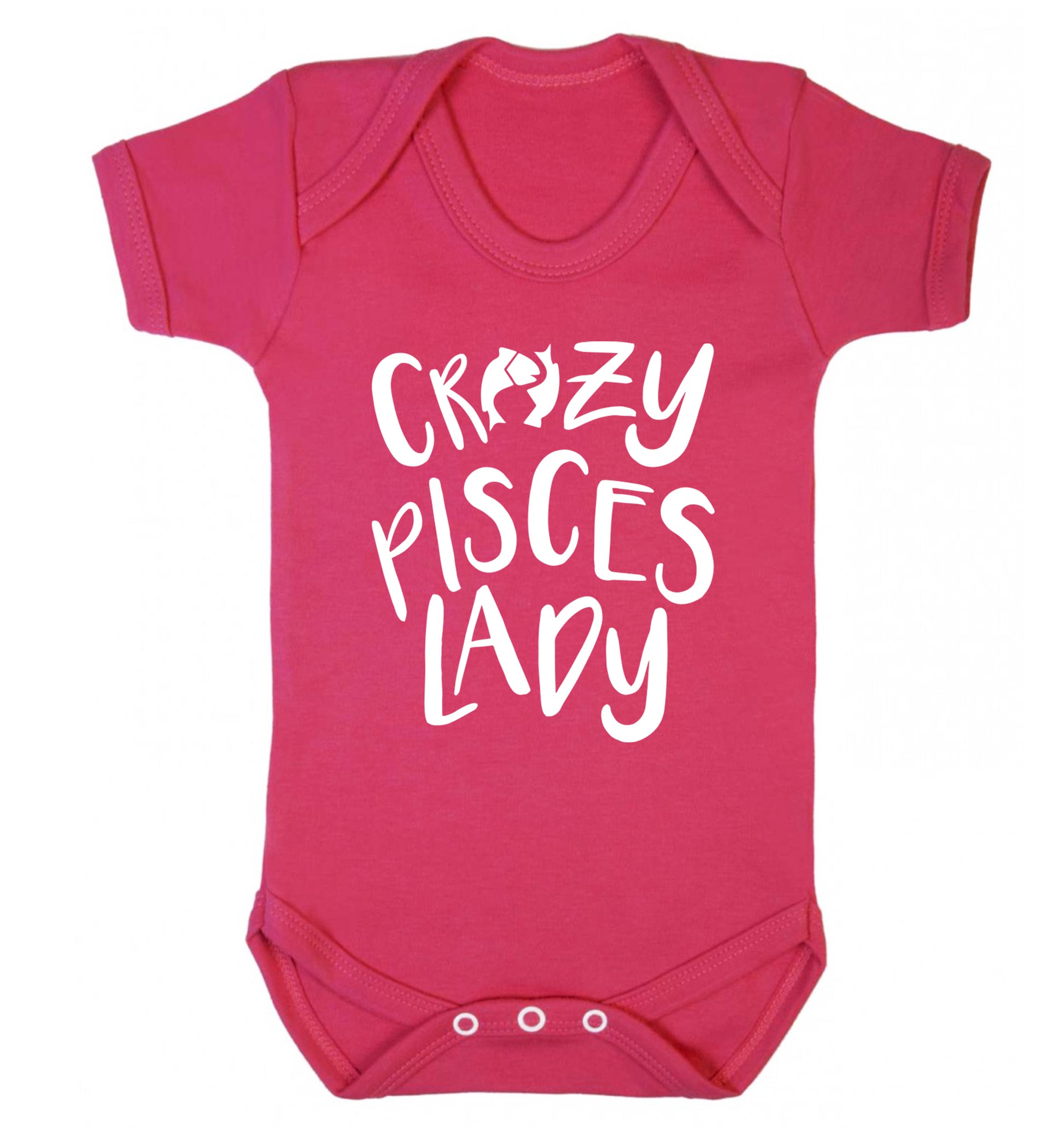 Crazy pisces Lady Baby Vest dark pink 18-24 months