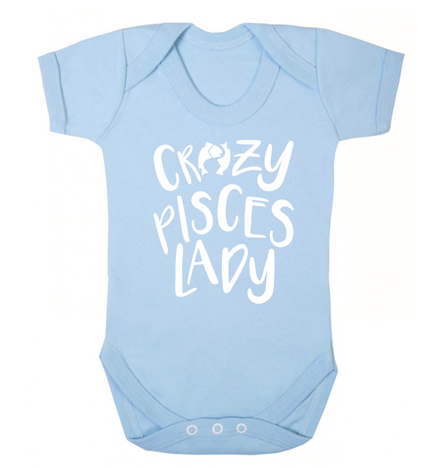 Crazy pisces Lady Baby Vest pale blue 18-24 months