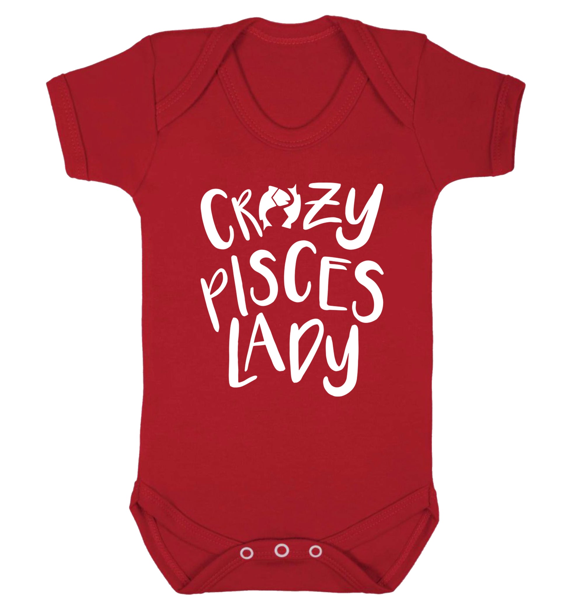 Crazy pisces Lady Baby Vest red 18-24 months