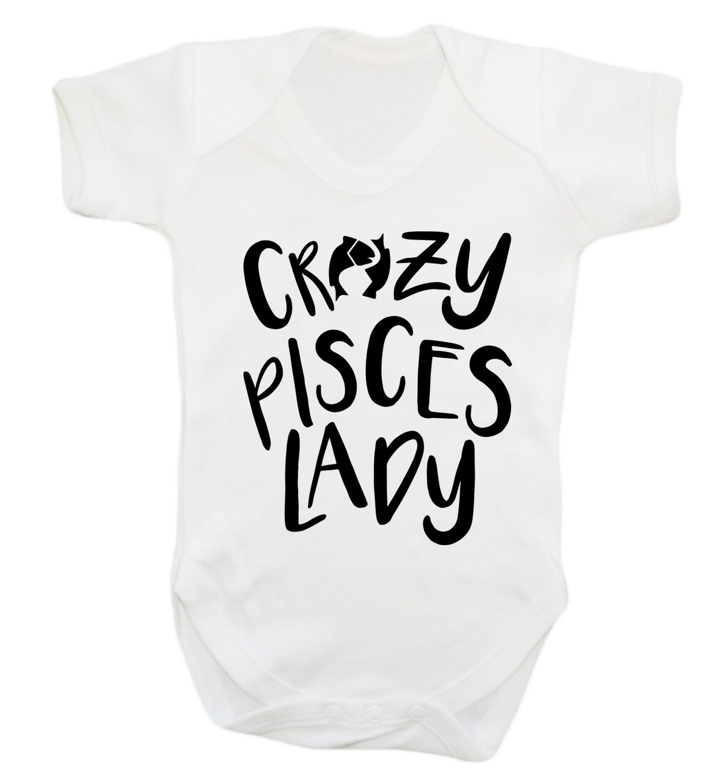 Crazy pisces Lady Baby Vest white 18-24 months