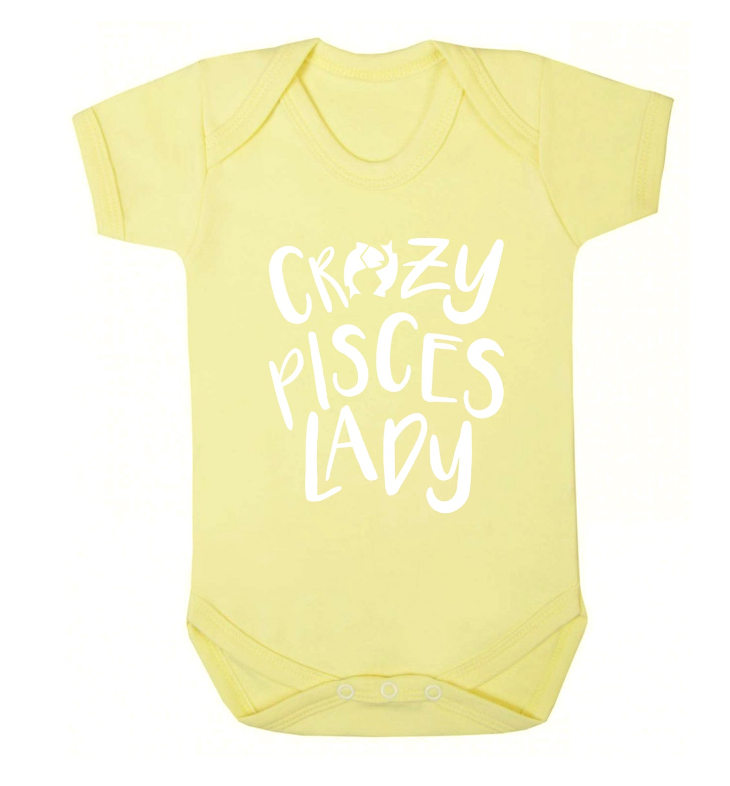 Crazy pisces Lady Baby Vest pale yellow 18-24 months