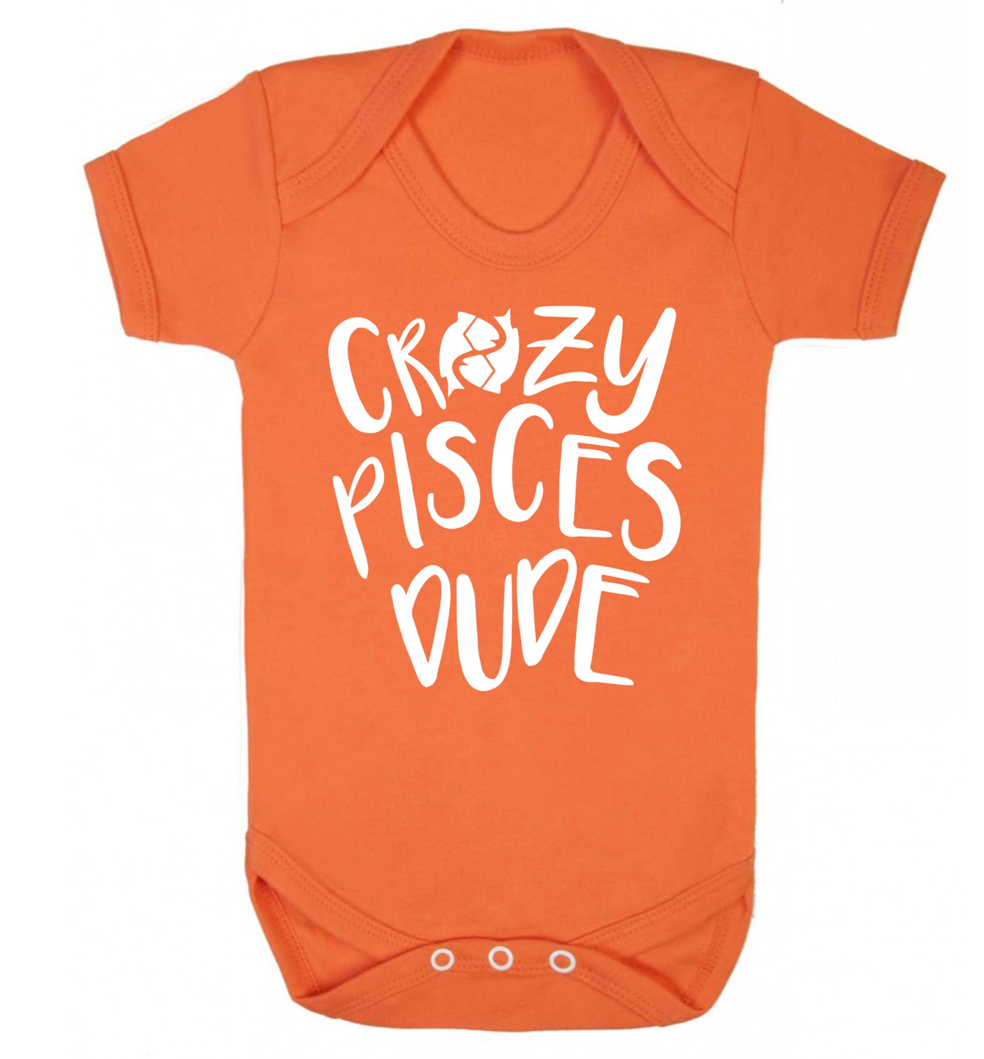 Crazy pisces dude Baby Vest orange 18-24 months