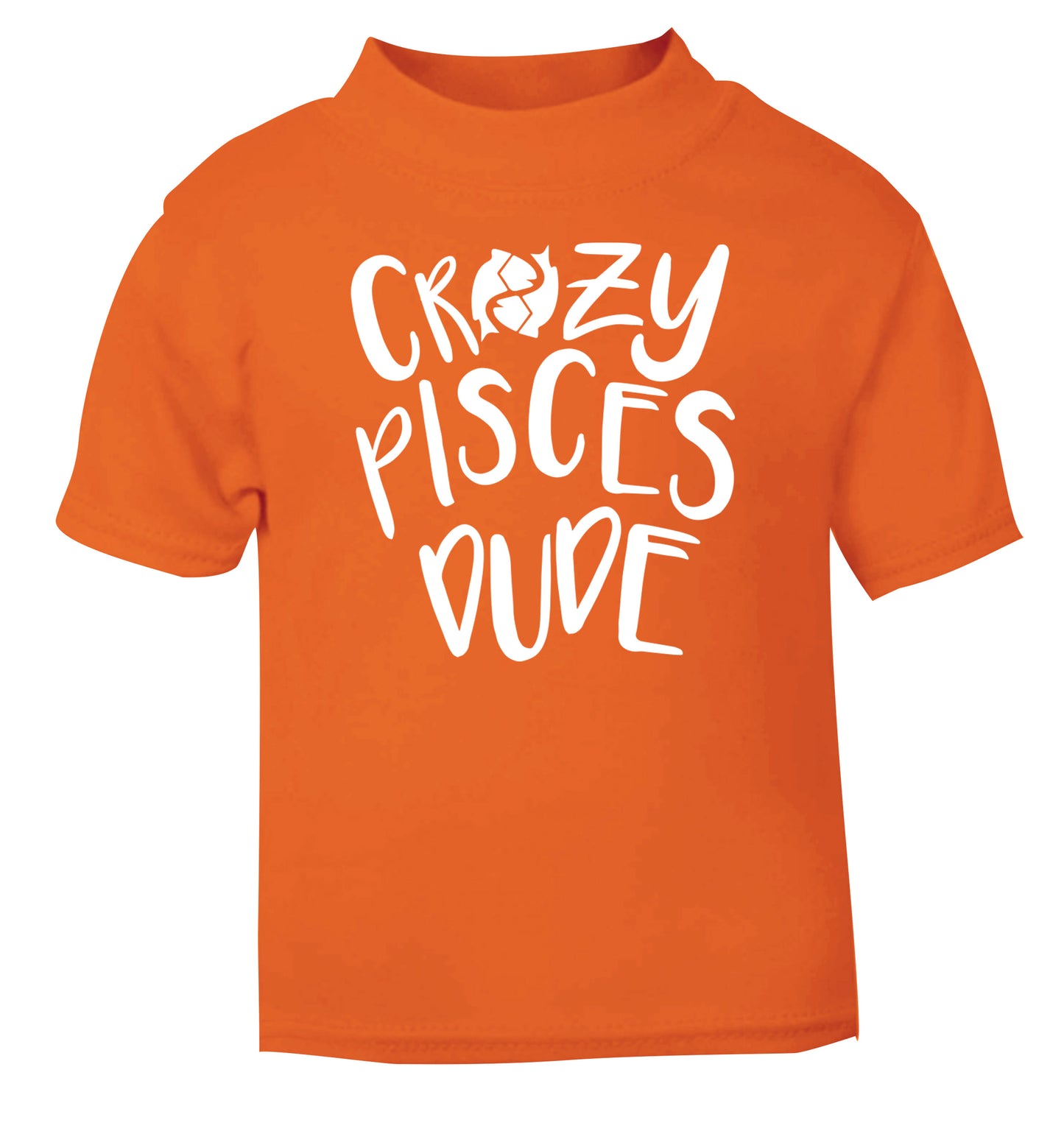 Crazy pisces dude orange Baby Toddler Tshirt 2 Years