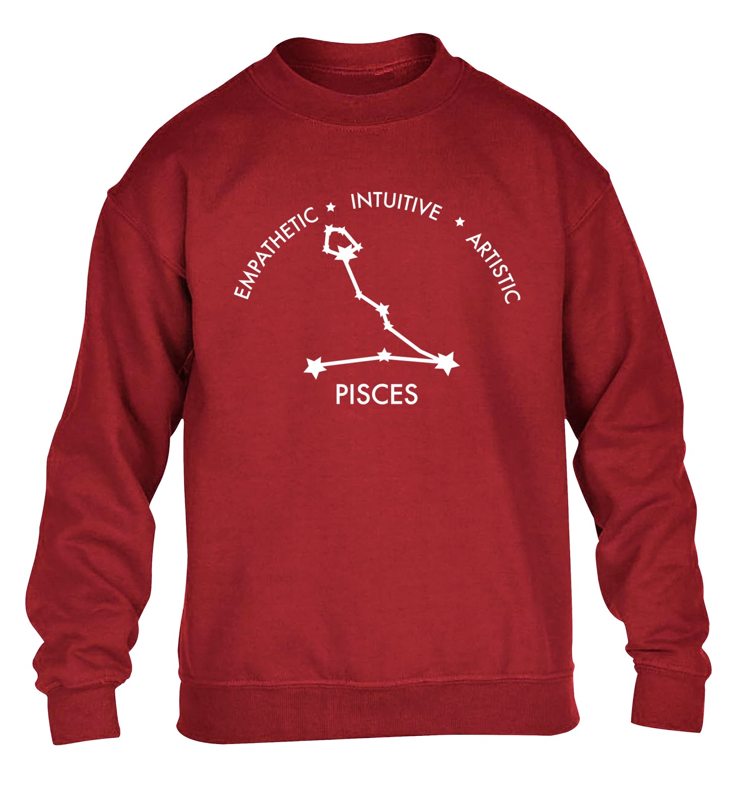 Pisces: Empathetic | Intuitive | Artistic children's grey sweater 12-13 Years
