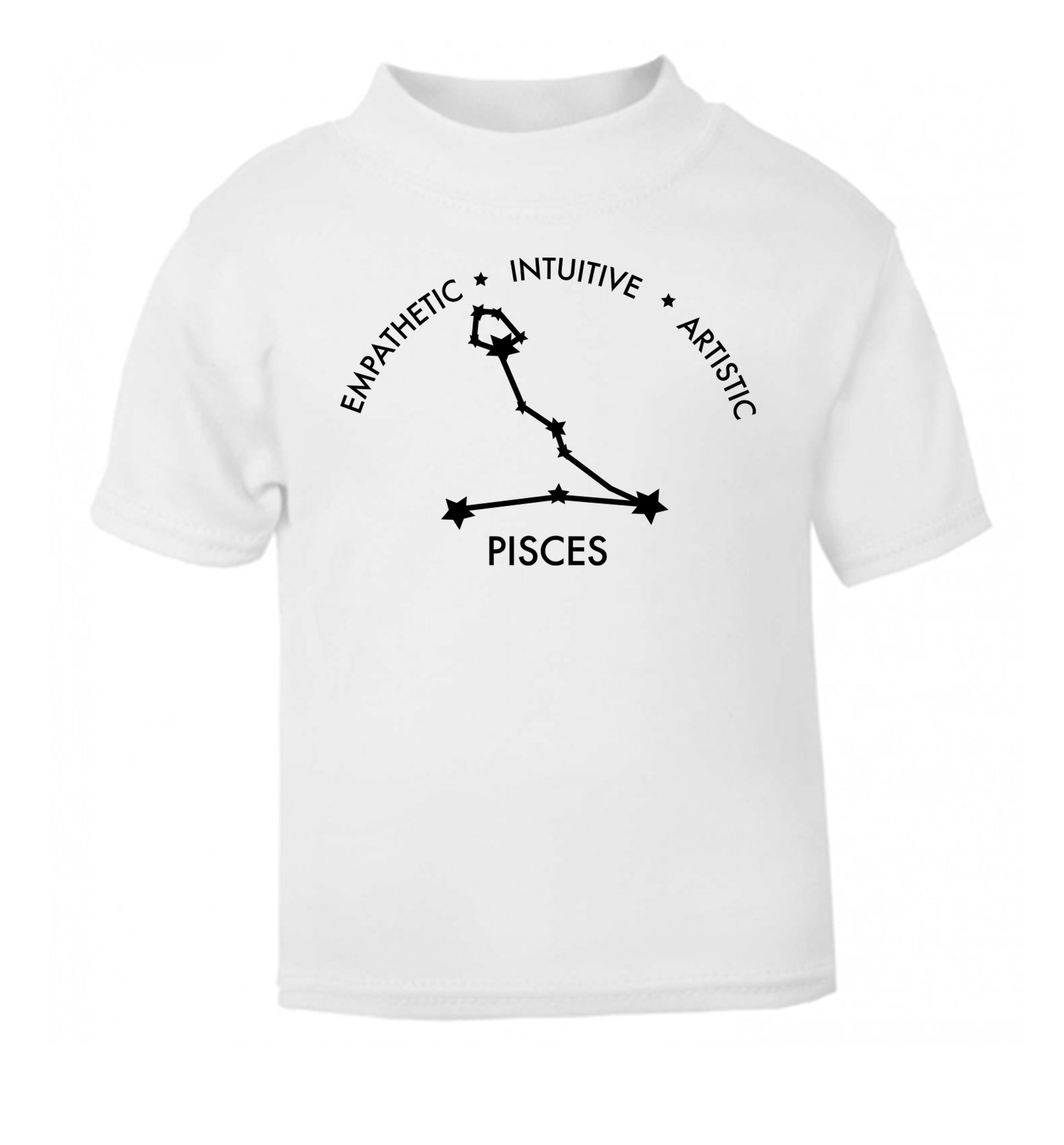 Pisces: Empathetic | Intuitive | Artistic white Baby Toddler Tshirt 2 Years