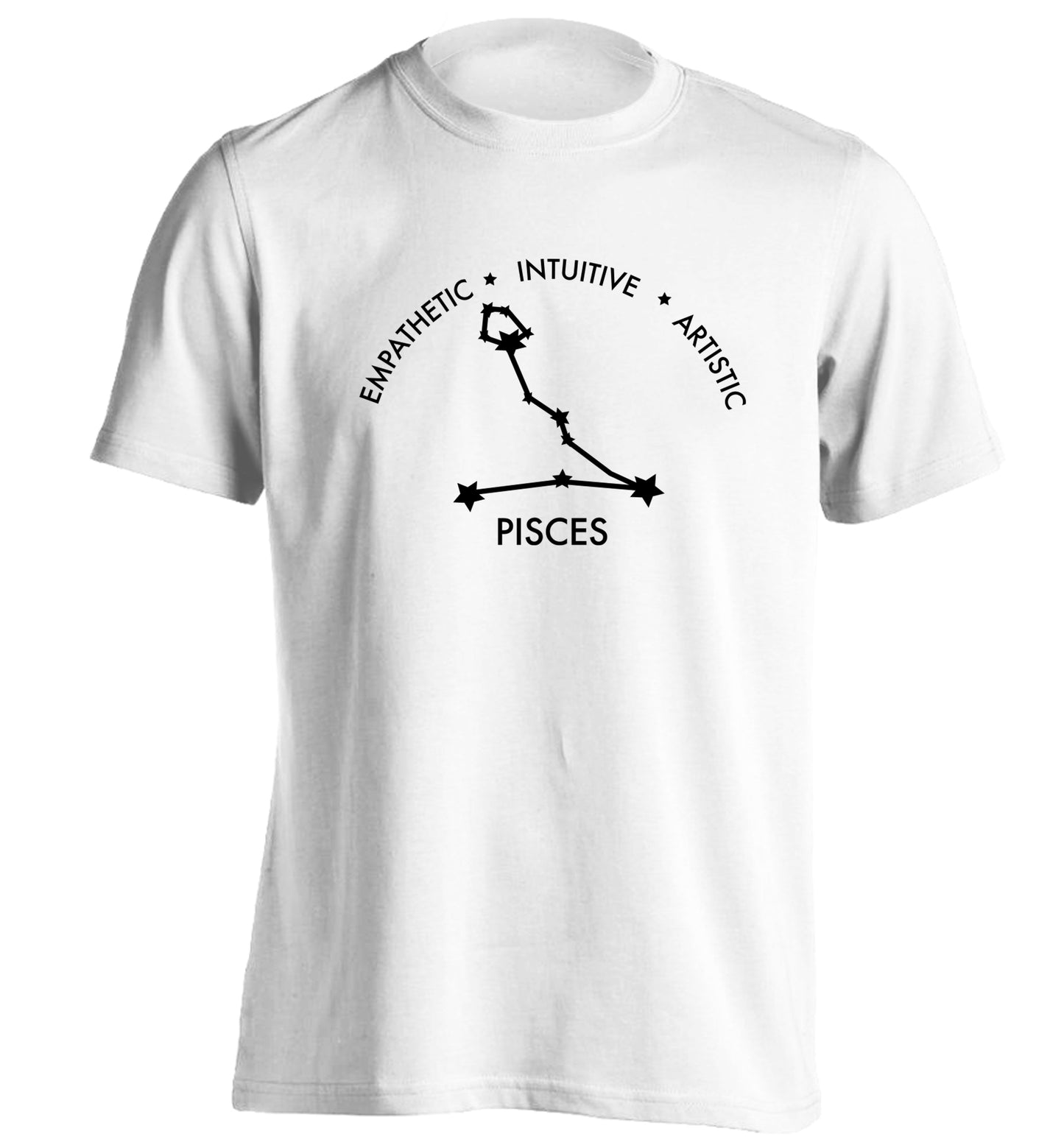 Pisces: Empathetic | Intuitive | Artistic adults unisex white Tshirt 2XL