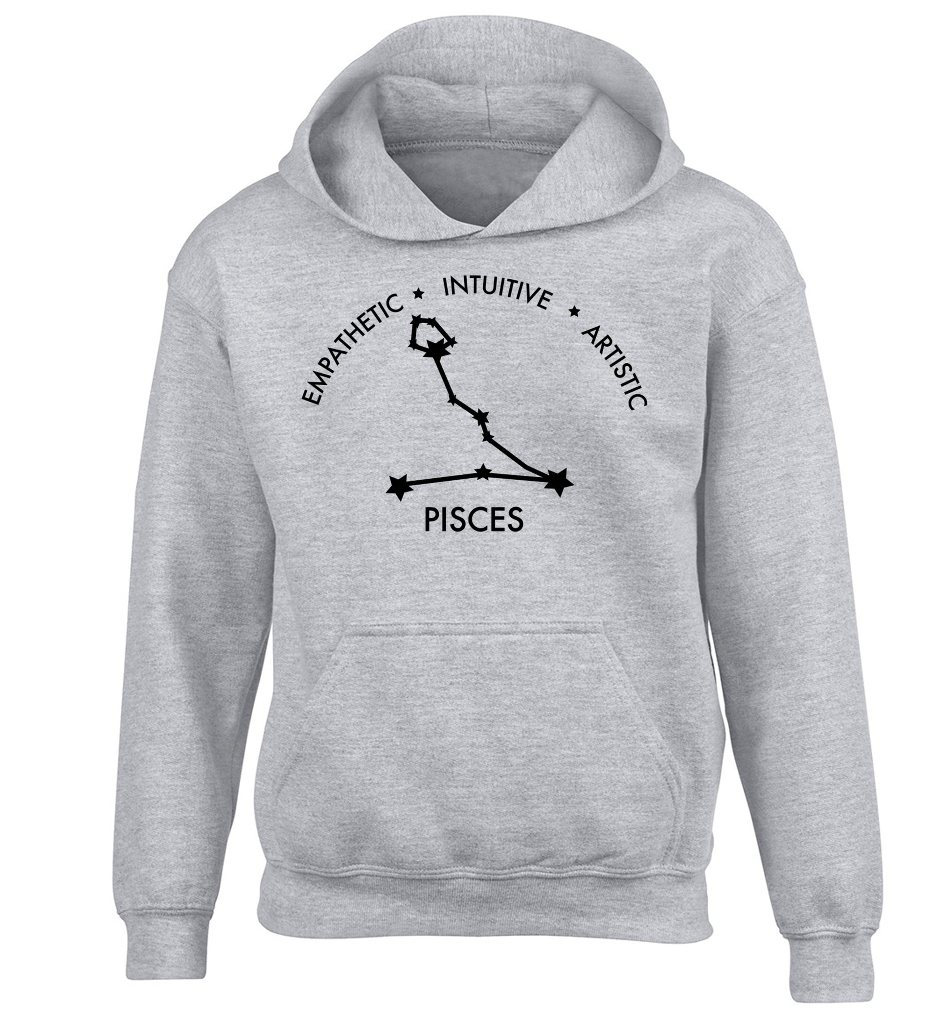Capricorn: Ambitious | Patient | Gracious children's grey hoodie 12-13 Years