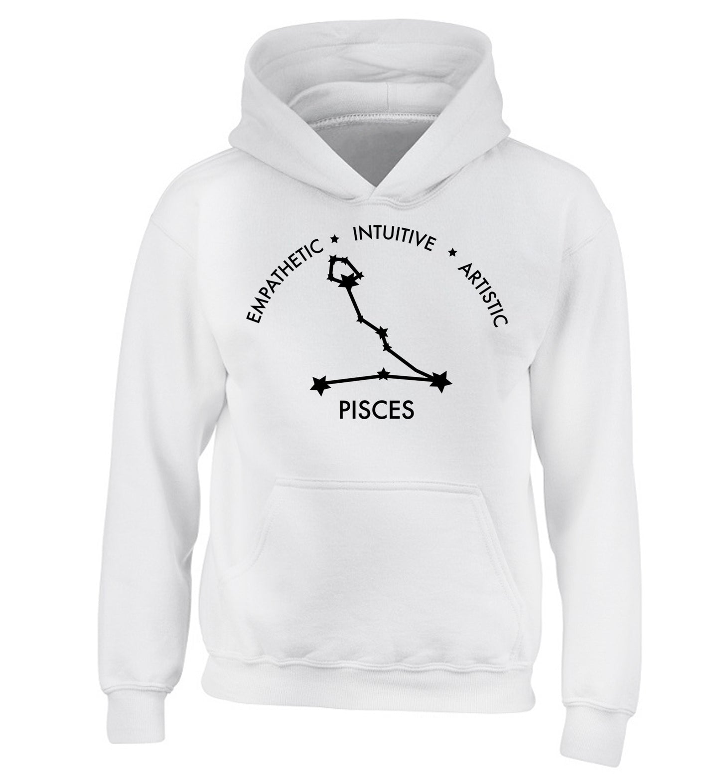 Capricorn: Ambitious | Patient | Gracious children's white hoodie 12-13 Years