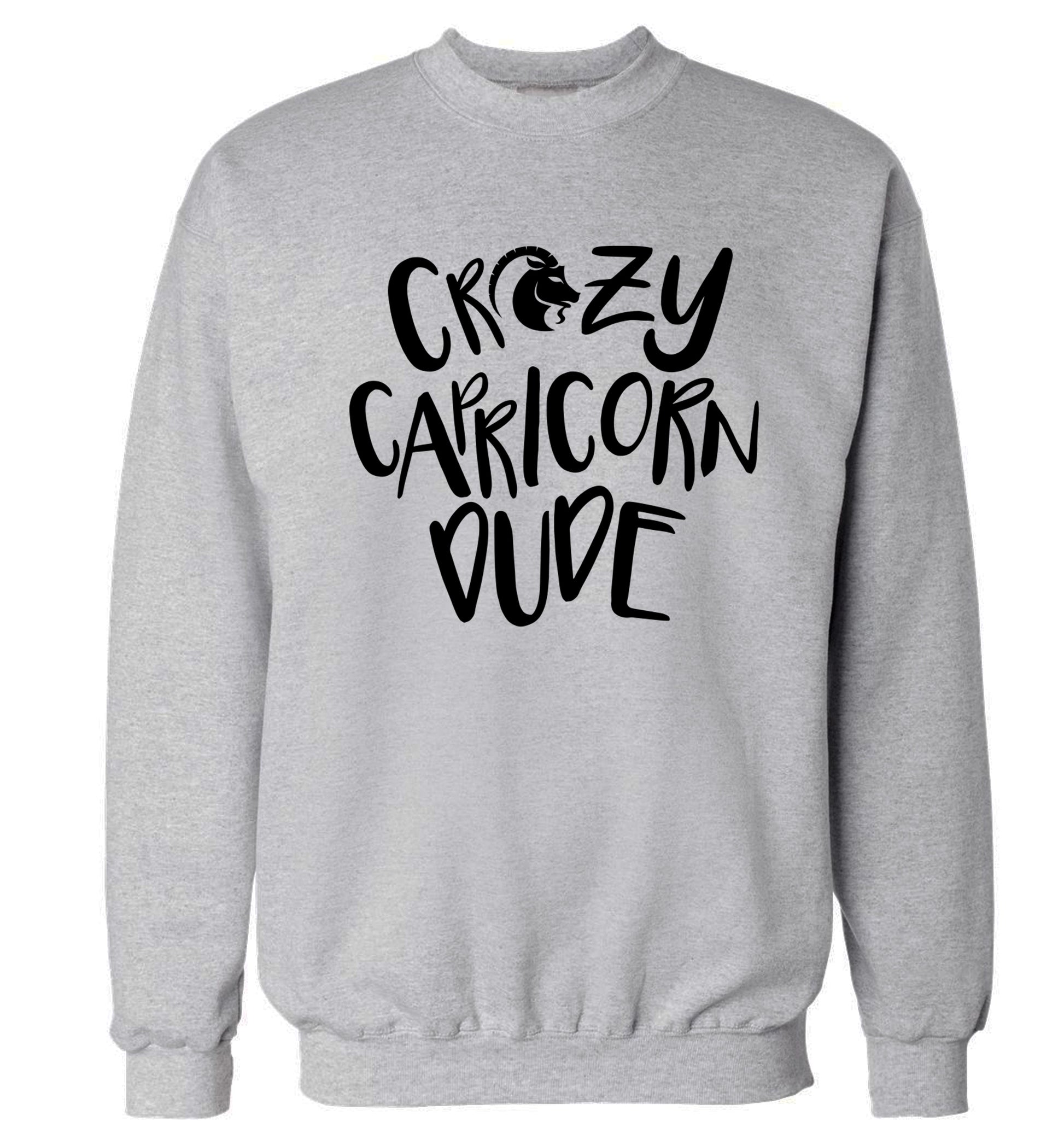 Crazy capricorn dude Adult's unisex grey Sweater 2XL