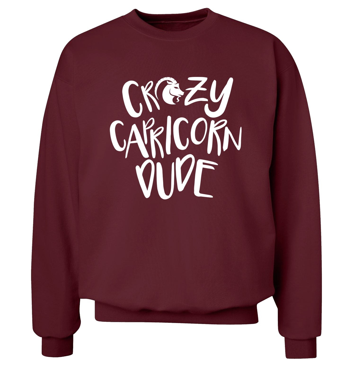 Crazy capricorn dude Adult's unisex maroon Sweater 2XL