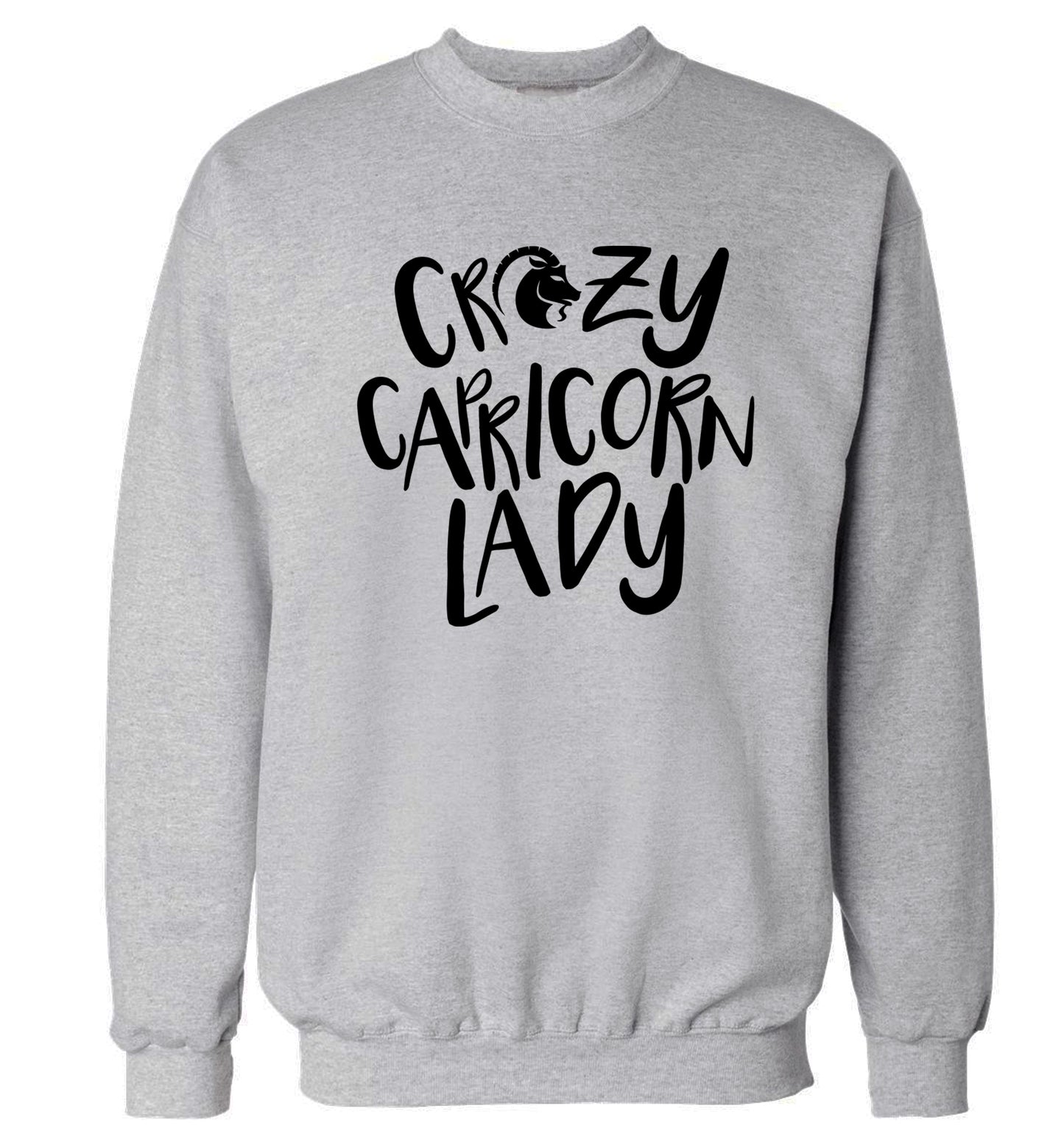 Crazy capricorn lady Adult's unisex grey Sweater 2XL