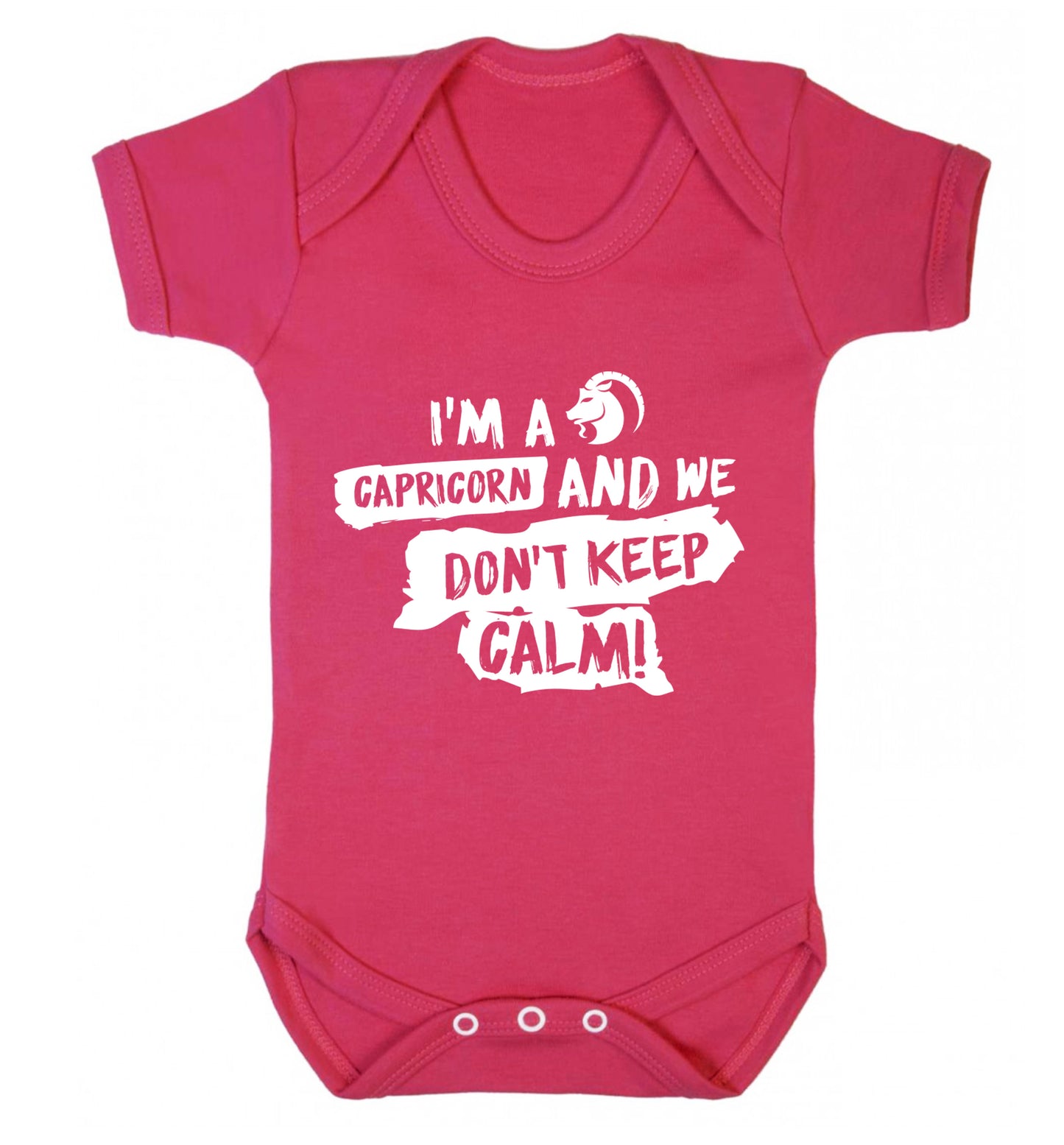 I'm a capricorn and we don't keep calm Baby Vest dark pink 18-24 months
