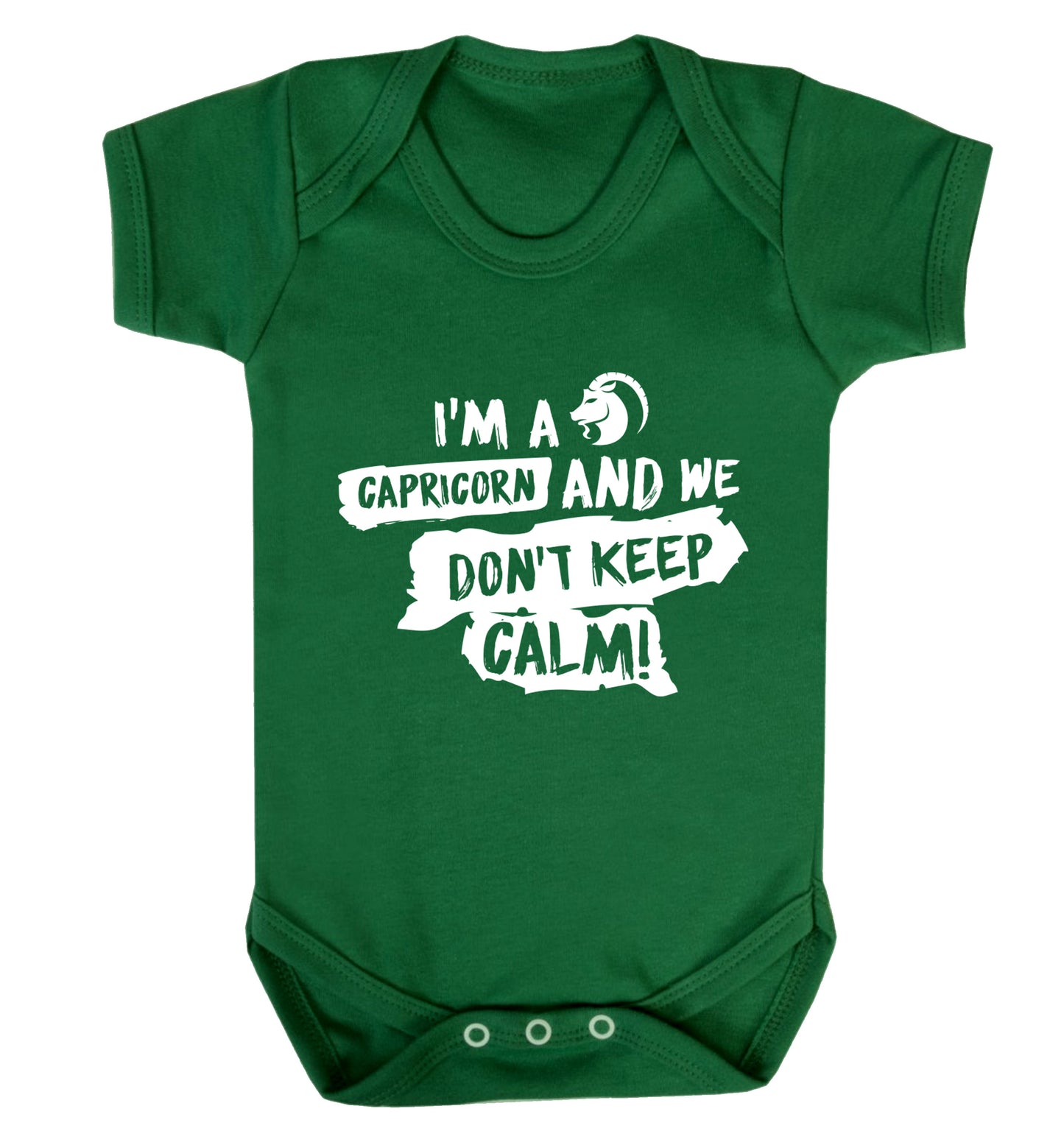 I'm a capricorn and we don't keep calm Baby Vest green 18-24 months