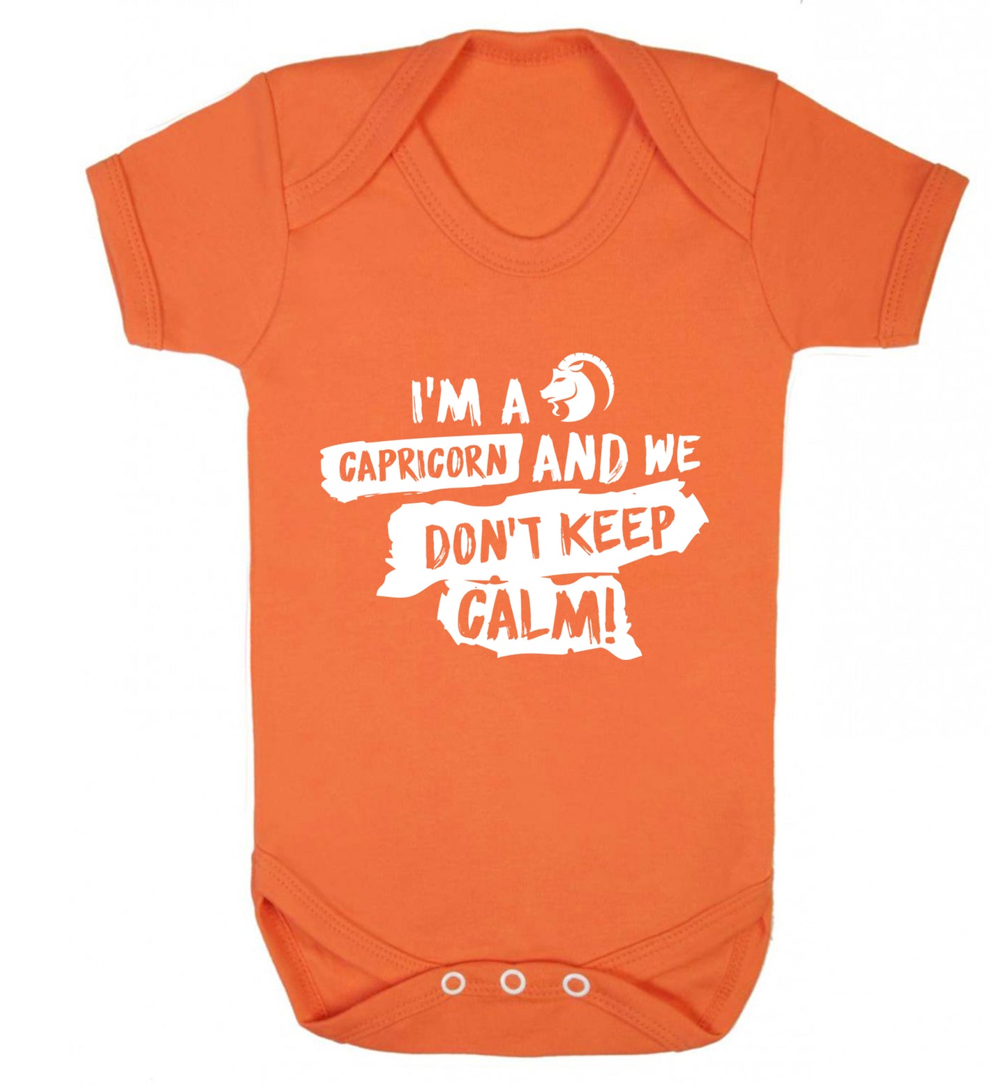 I'm a capricorn and we don't keep calm Baby Vest orange 18-24 months