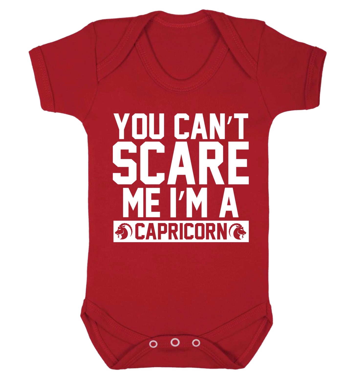 You can't scare me I'm a capricorn Baby Vest red 18-24 months