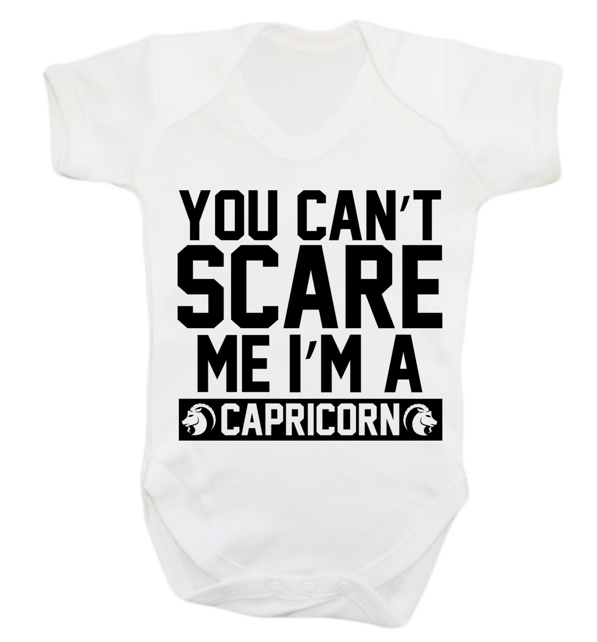 You can't scare me I'm a capricorn Baby Vest white 18-24 months