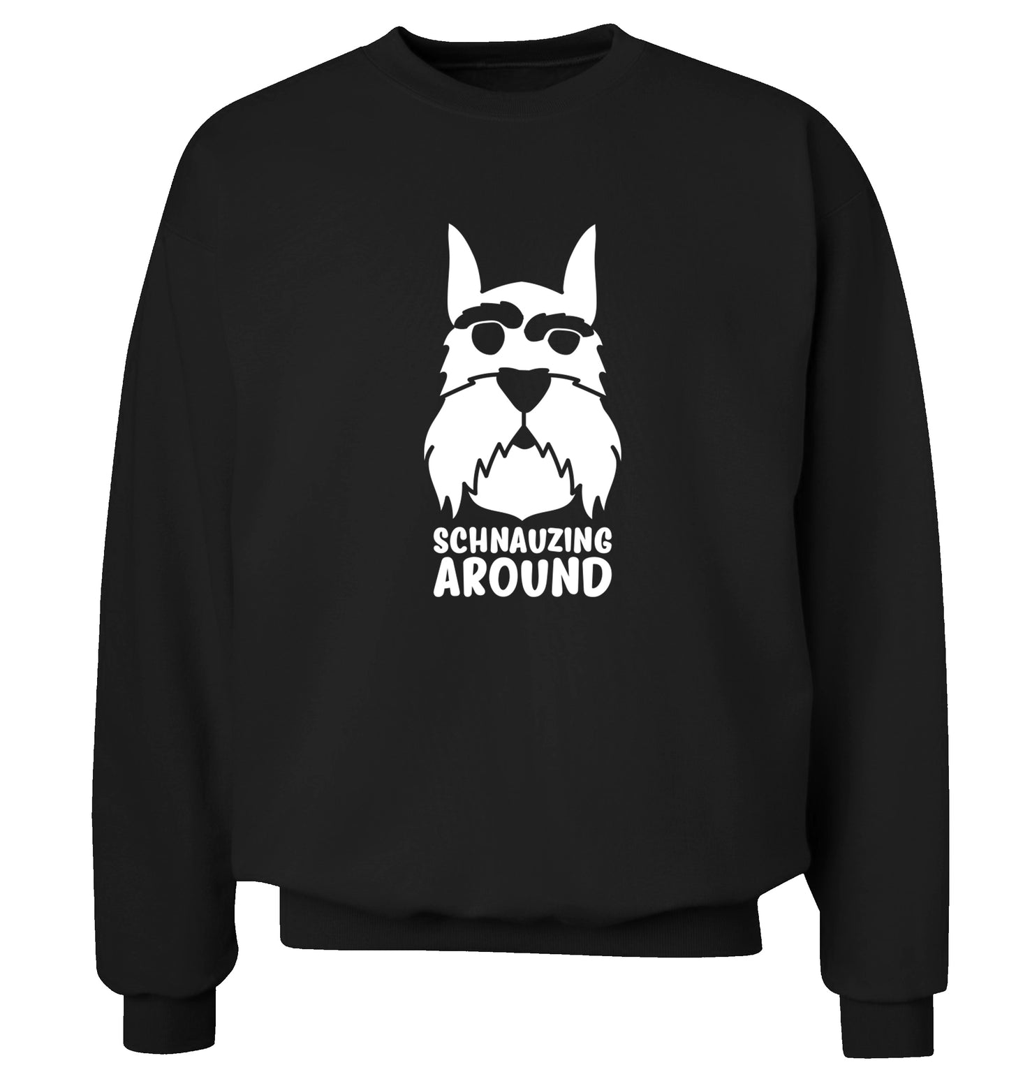 Schnauzing Around Adult's unisex black Sweater 2XL