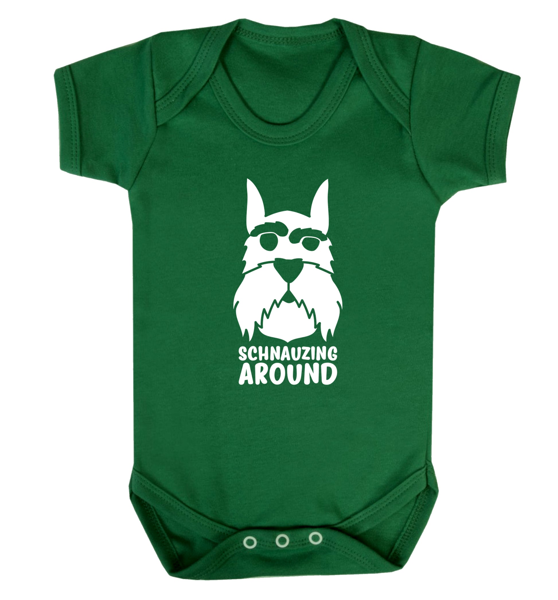 Schnauzing Around Baby Vest green 18-24 months