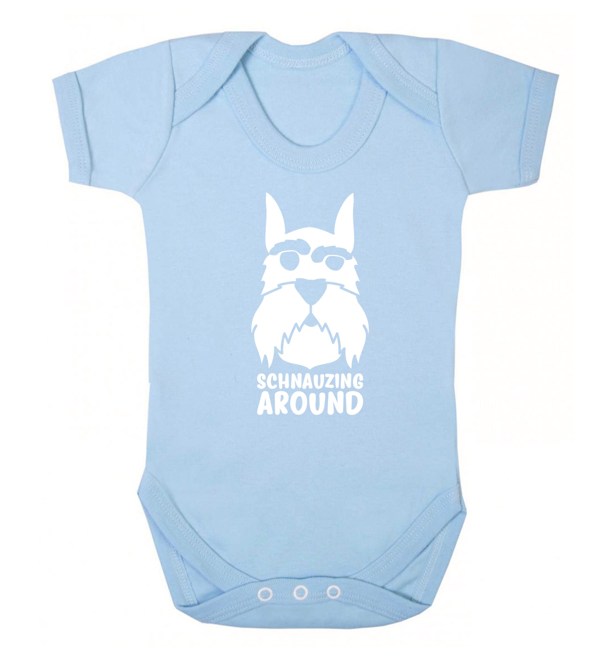Schnauzing Around Baby Vest pale blue 18-24 months
