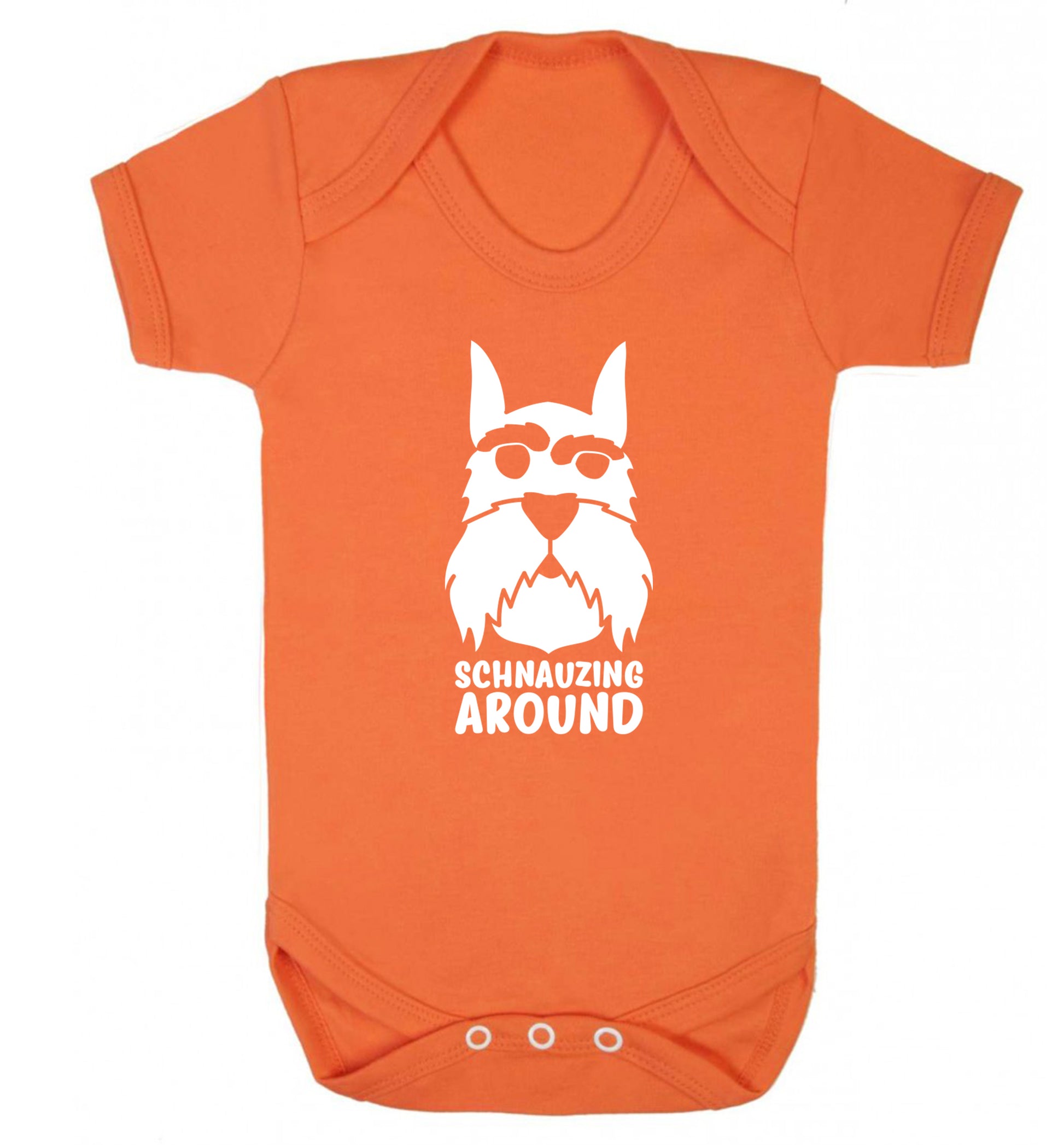 Schnauzing Around Baby Vest orange 18-24 months