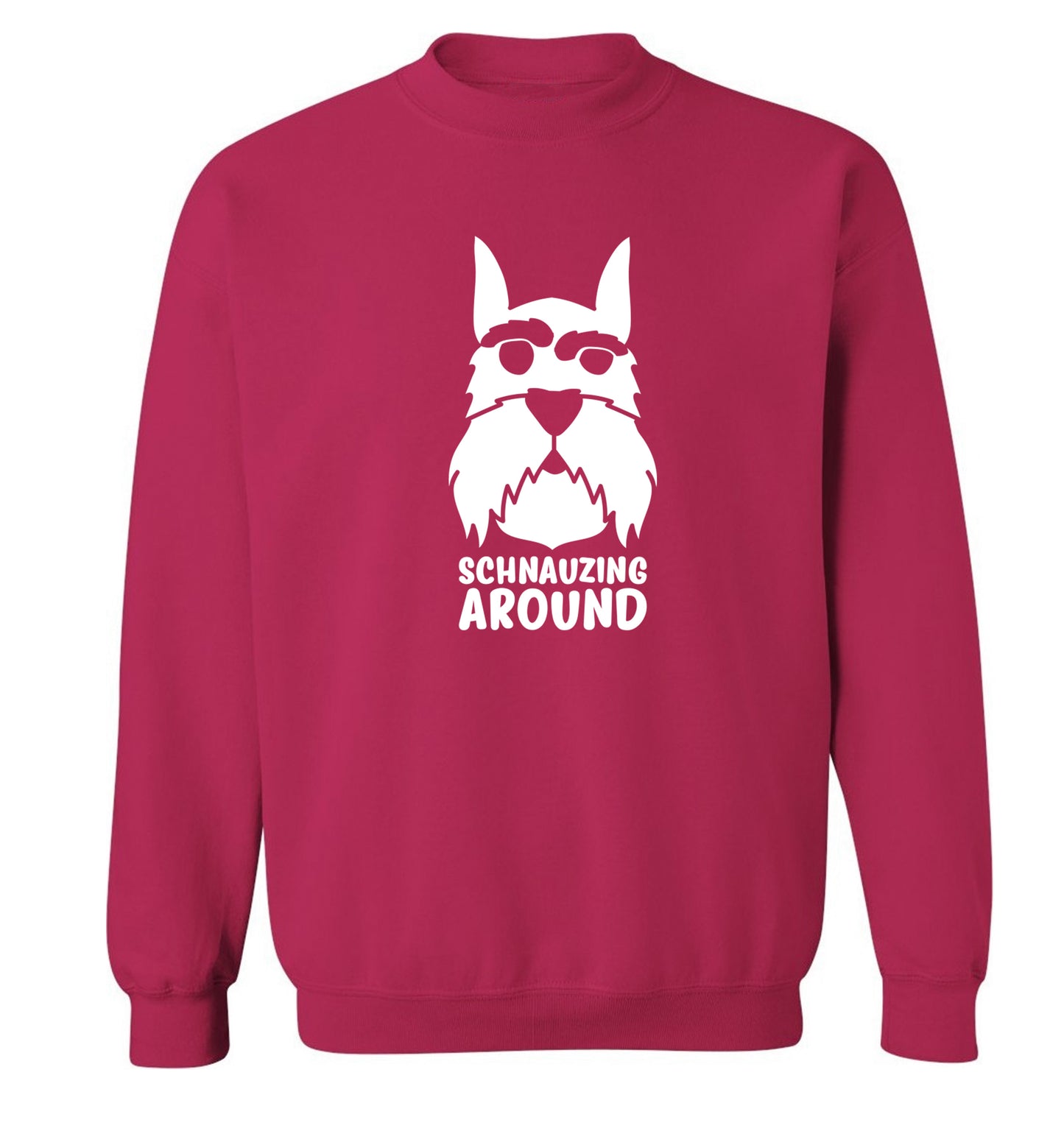 Schnauzing Around Adult's unisex pink Sweater 2XL