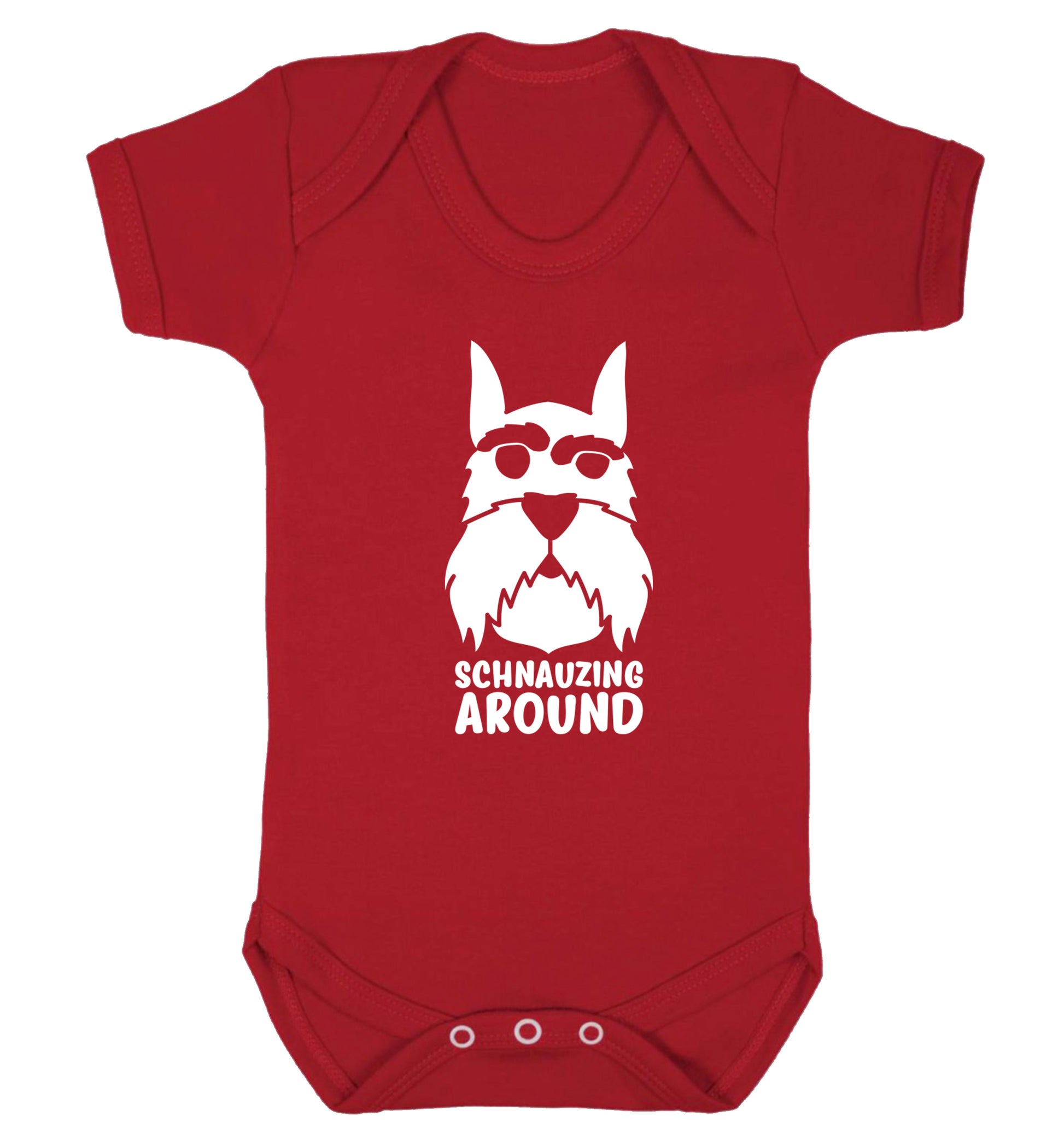Schnauzing Around Baby Vest red 18-24 months