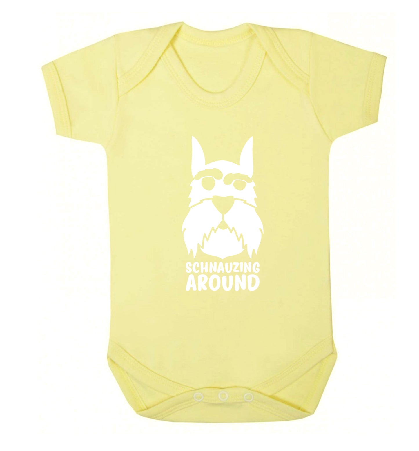 Schnauzing Around Baby Vest pale yellow 18-24 months