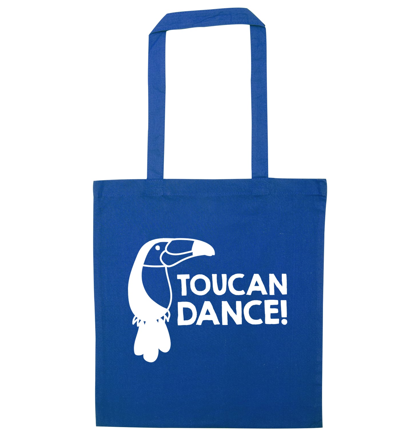 Toucan dance blue tote bag