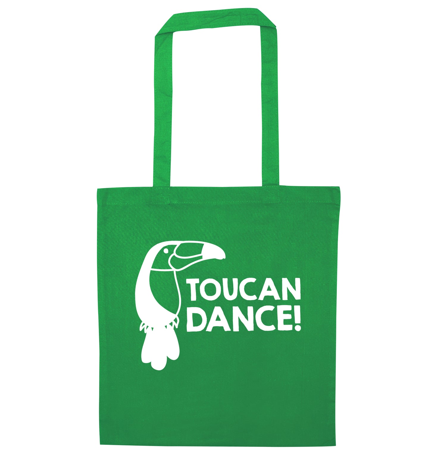 Toucan dance green tote bag
